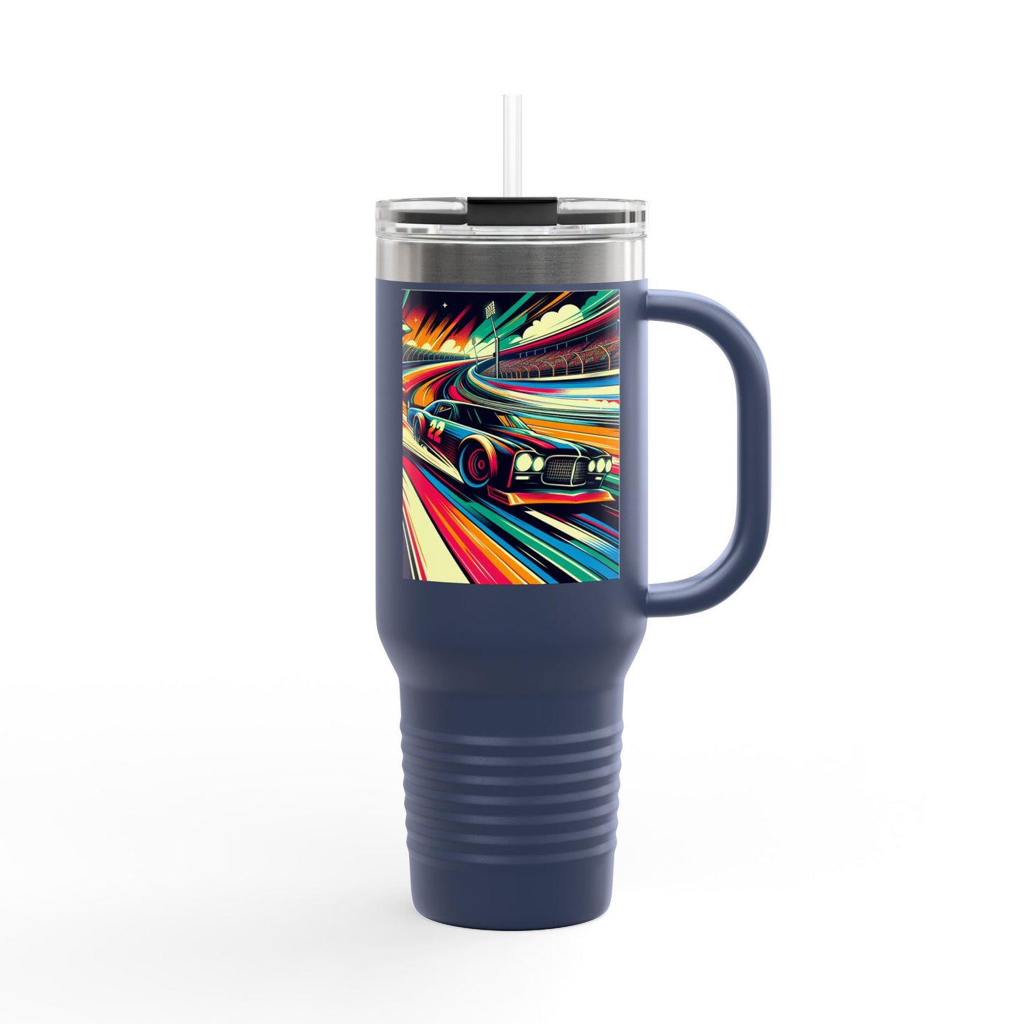 Vintage NASCAR Insulated Travel Mug, 40oz, Perfect for Fans, Sports Events, Coffee, Tea, Water
