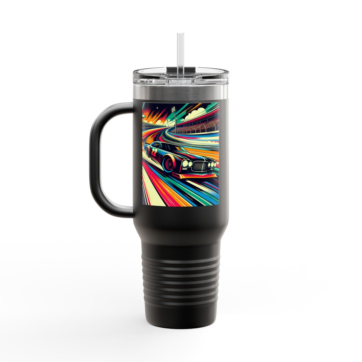 Vintage NASCAR Insulated Travel Mug, 40oz, Perfect for Fans, Sports Events, Coffee, Tea, Water