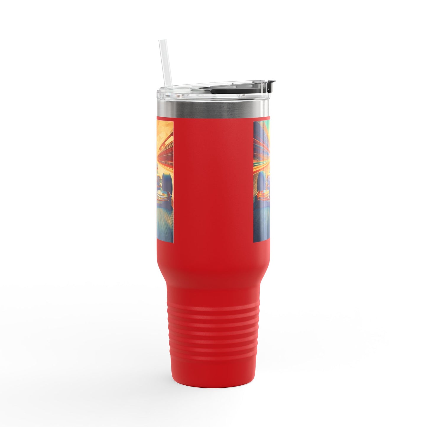 Vintage F1 Insulated Travel Mug, 40oz, Perfect for Fans, Sports Events, Coffee, Tea, Water