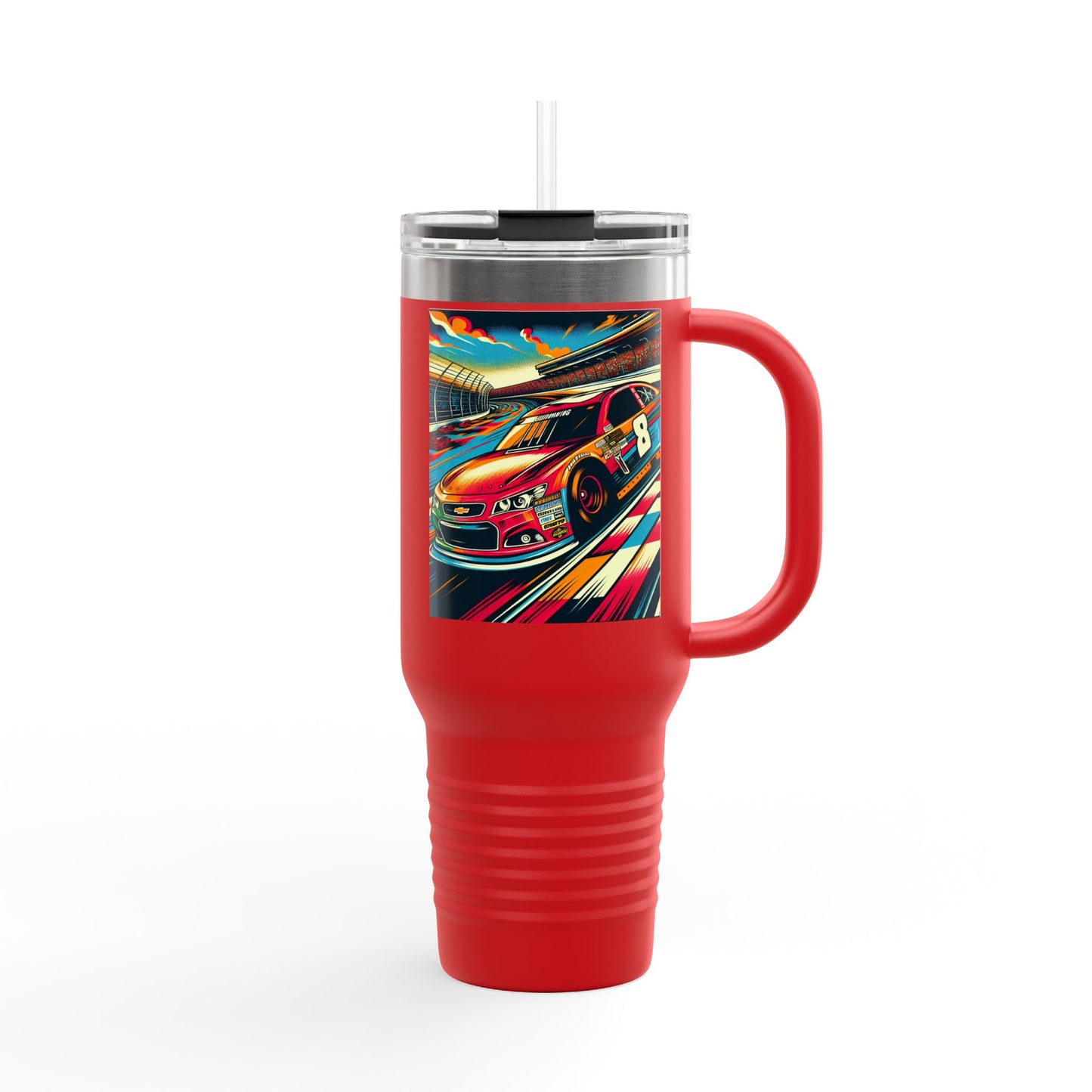 Vintage NASCAR Insulated Travel Mug, 40oz, Perfect for Fans, Sports Events, Coffee, Tea, Water
