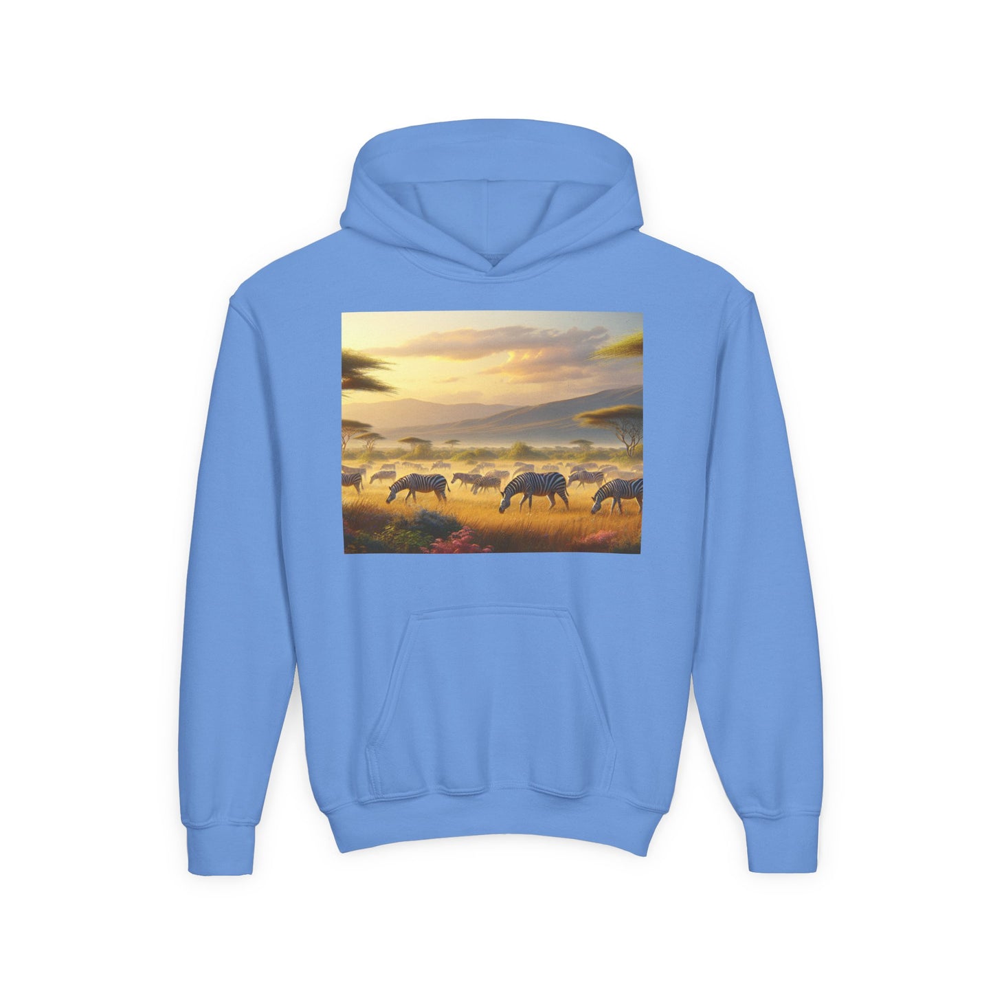 Zebras Youth Hoodie - Heavy Blend Sweatshirt
