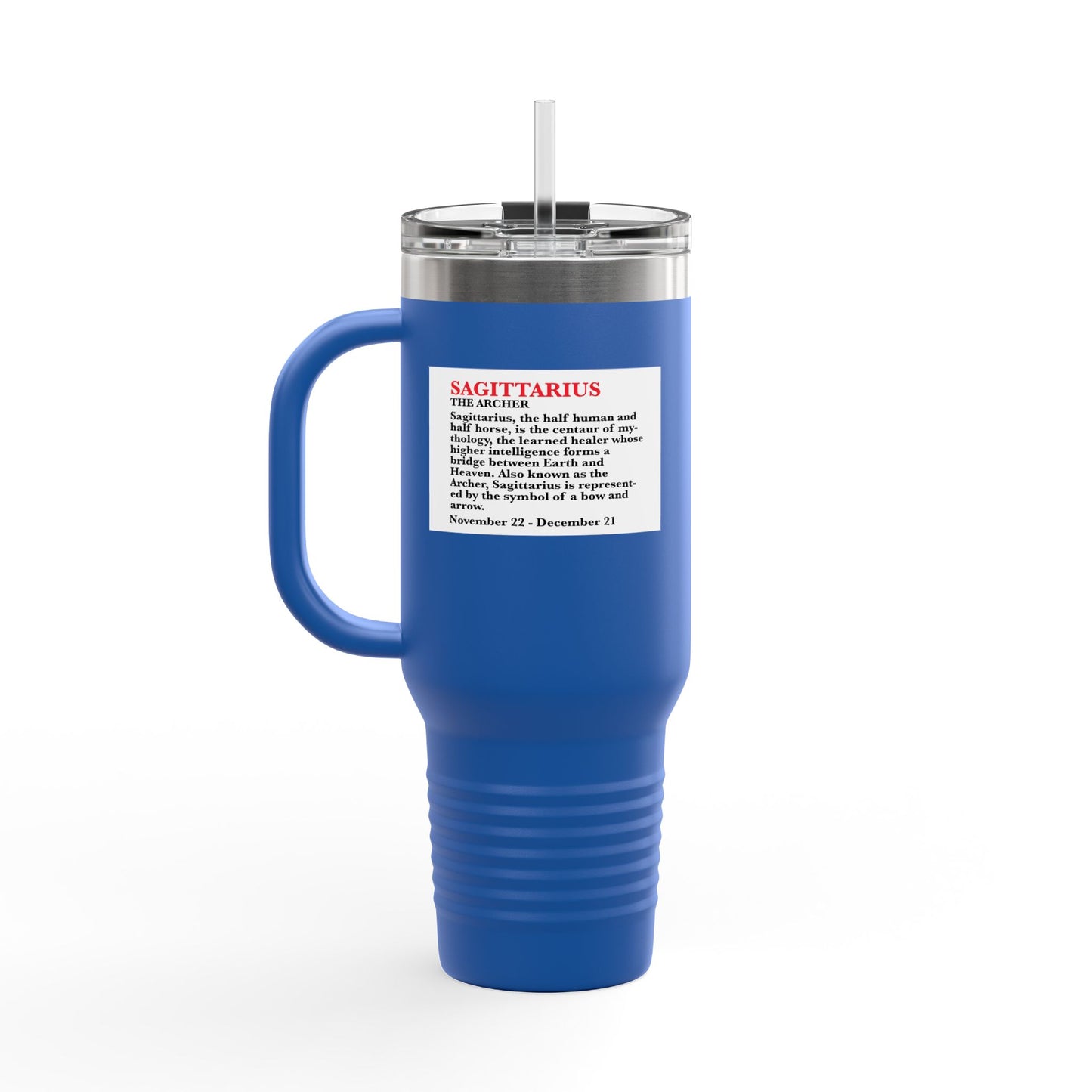 Sagittarius Insulated Travel Mug, 40oz, Perfect for Zodiac Fans, Coffee, Tea, Water