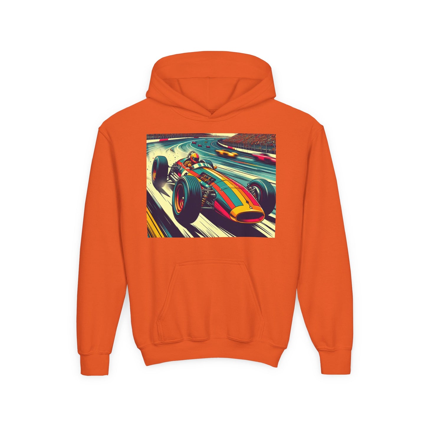 Vintage F1 Youth Hoodie - Heavy Blend Sweatshirt