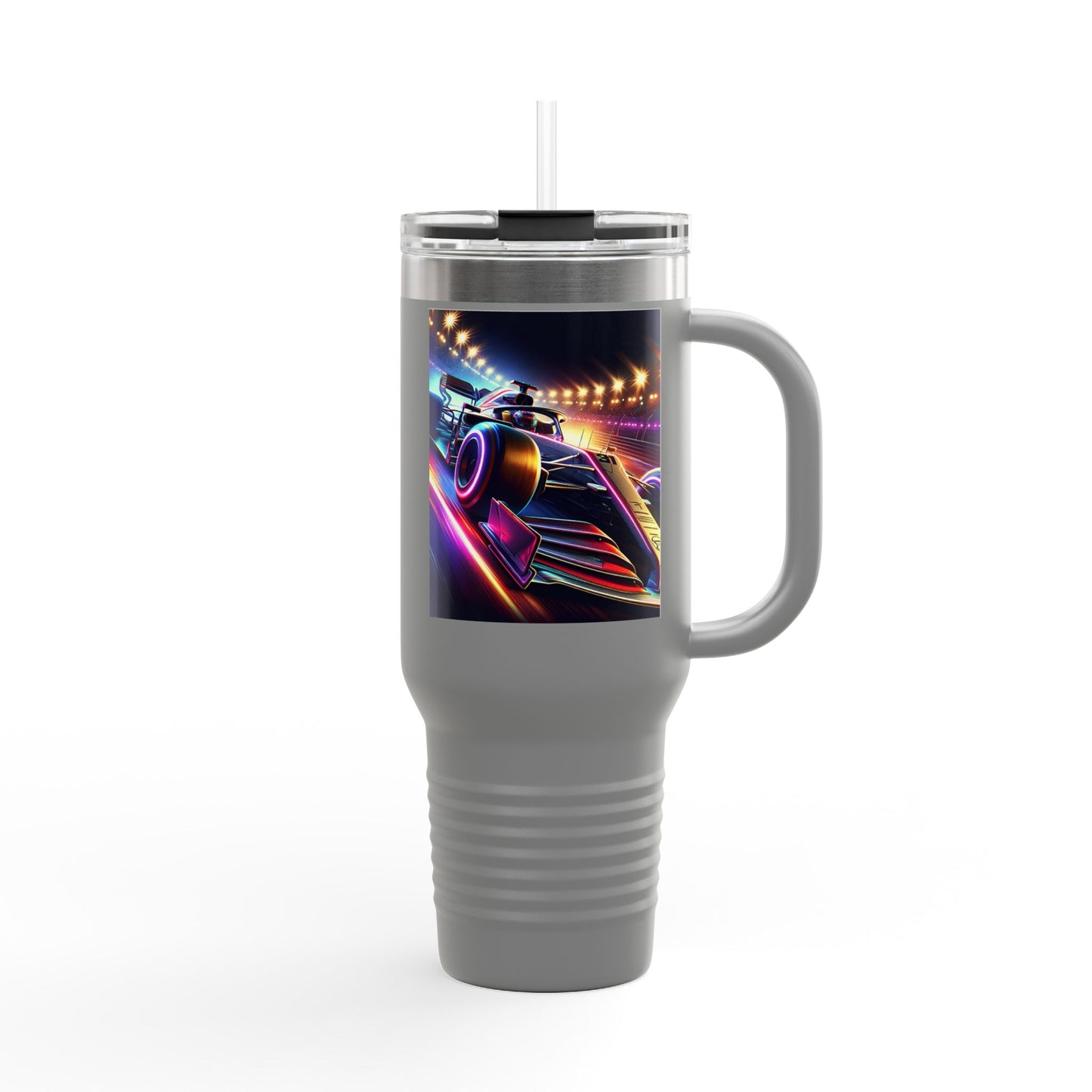 Vintage F1 Insulated Travel Mug, 40oz, Perfect for Fans, Sports Events, Coffee, Tea, Water