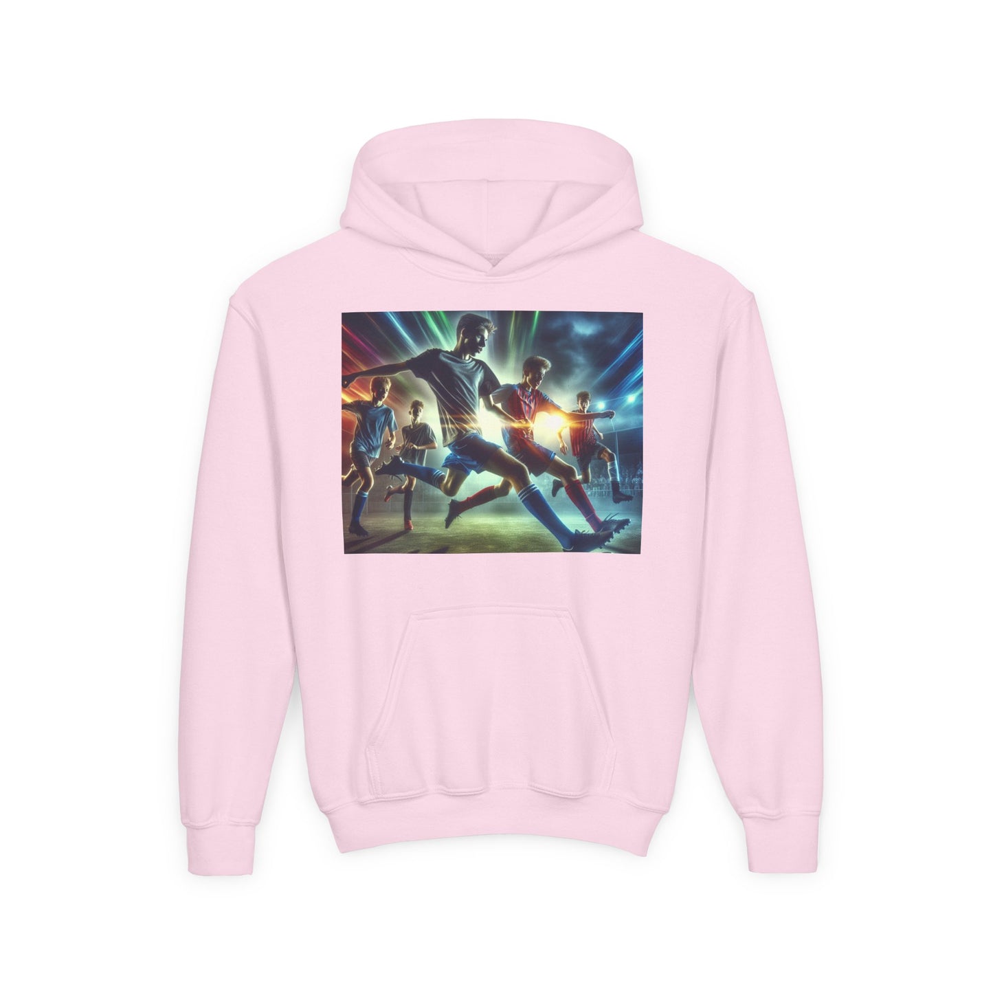 Soccer Youth Hoodie - Sporty Heavy Blend Sweatshirt for Young Athletes