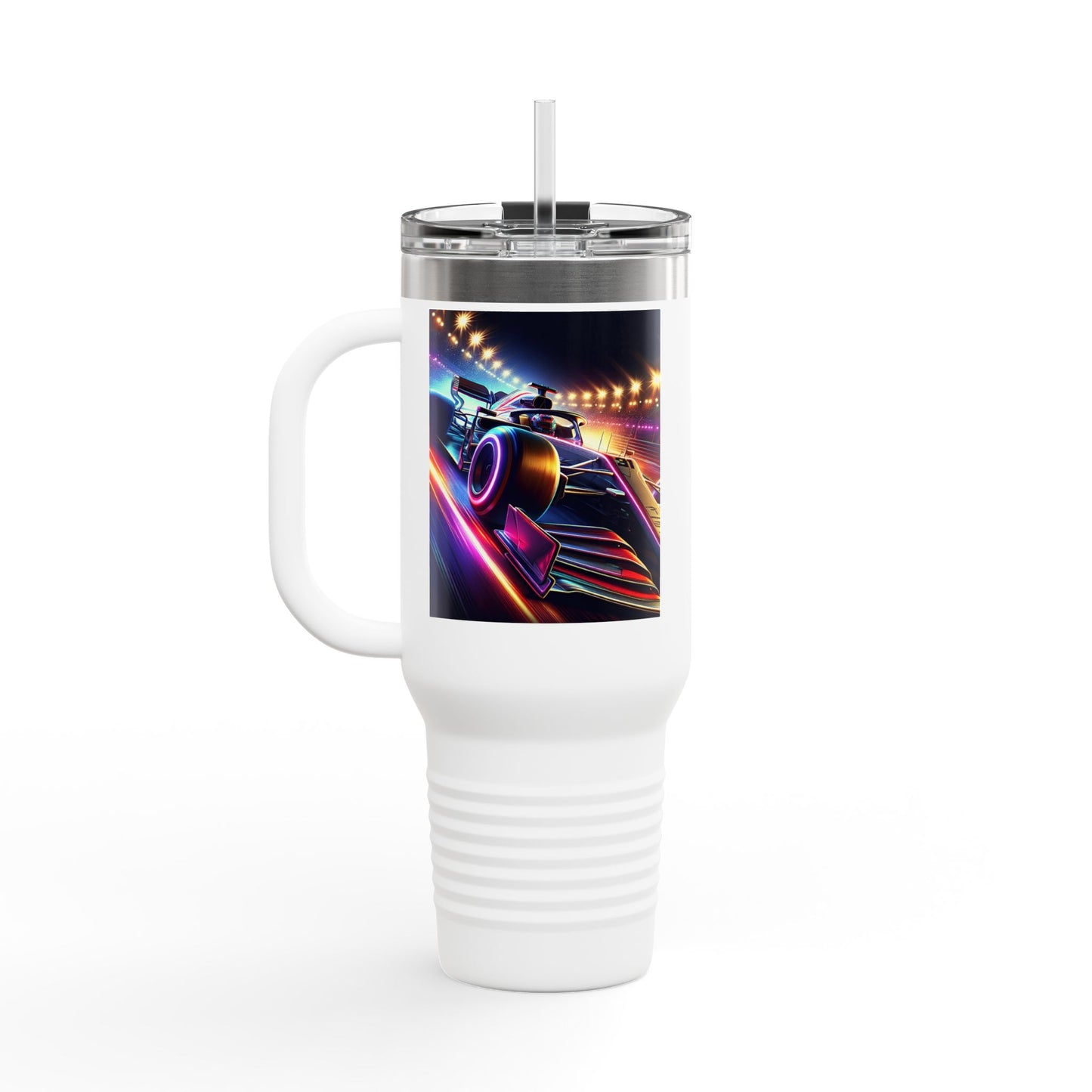 Vintage F1 Insulated Travel Mug, 40oz, Perfect for Fans, Sports Events, Coffee, Tea, Water