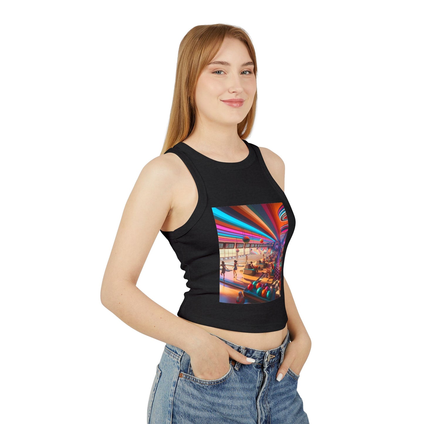 Bowling Women's Micro Rib Racer Tank Top