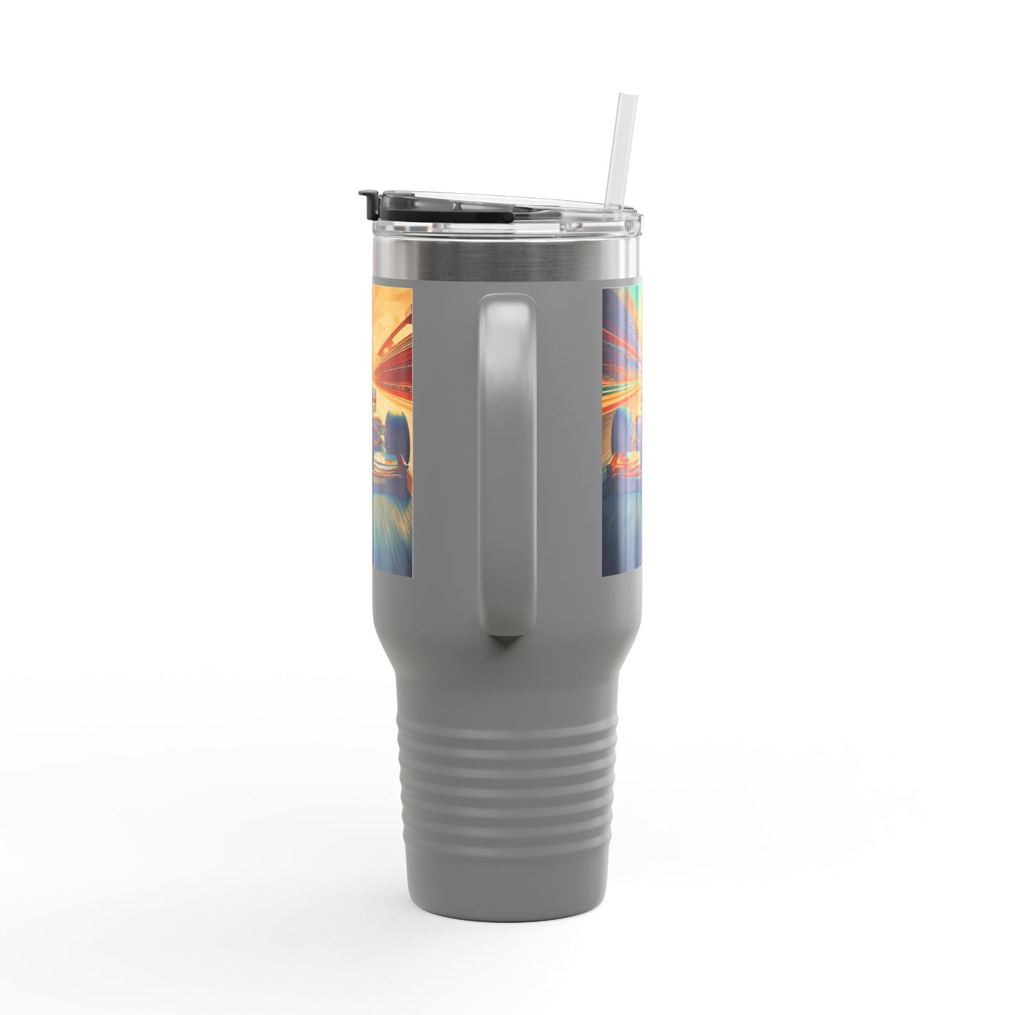 Vintage F1 Insulated Travel Mug, 40oz, Perfect for Fans, Sports Events, Coffee, Tea, Water