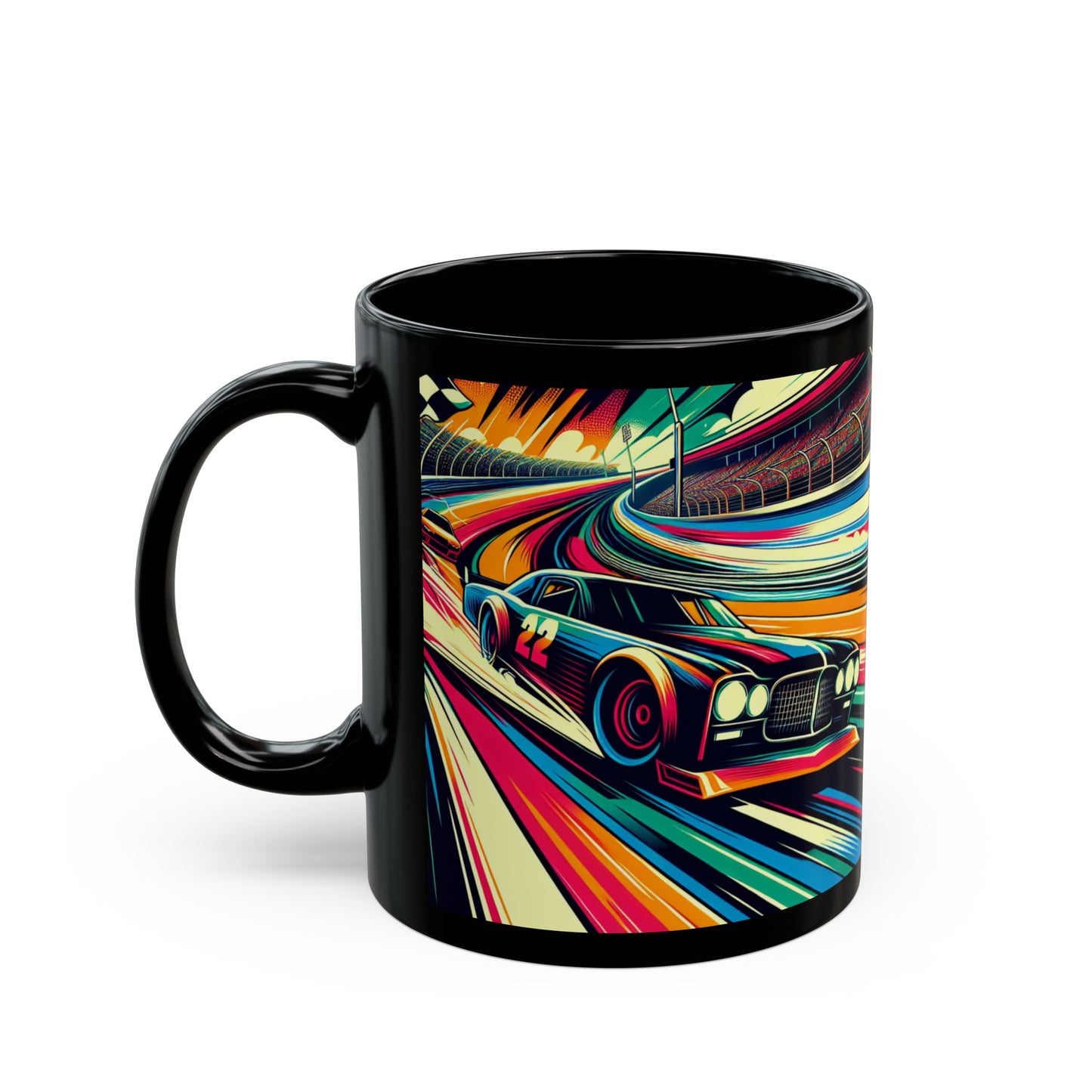 Racing Enthusiast Mug | Vibrant NASCAR Design | Perfect Gift for Car Lovers, Motorsport Decor, Father's Day, Birthday