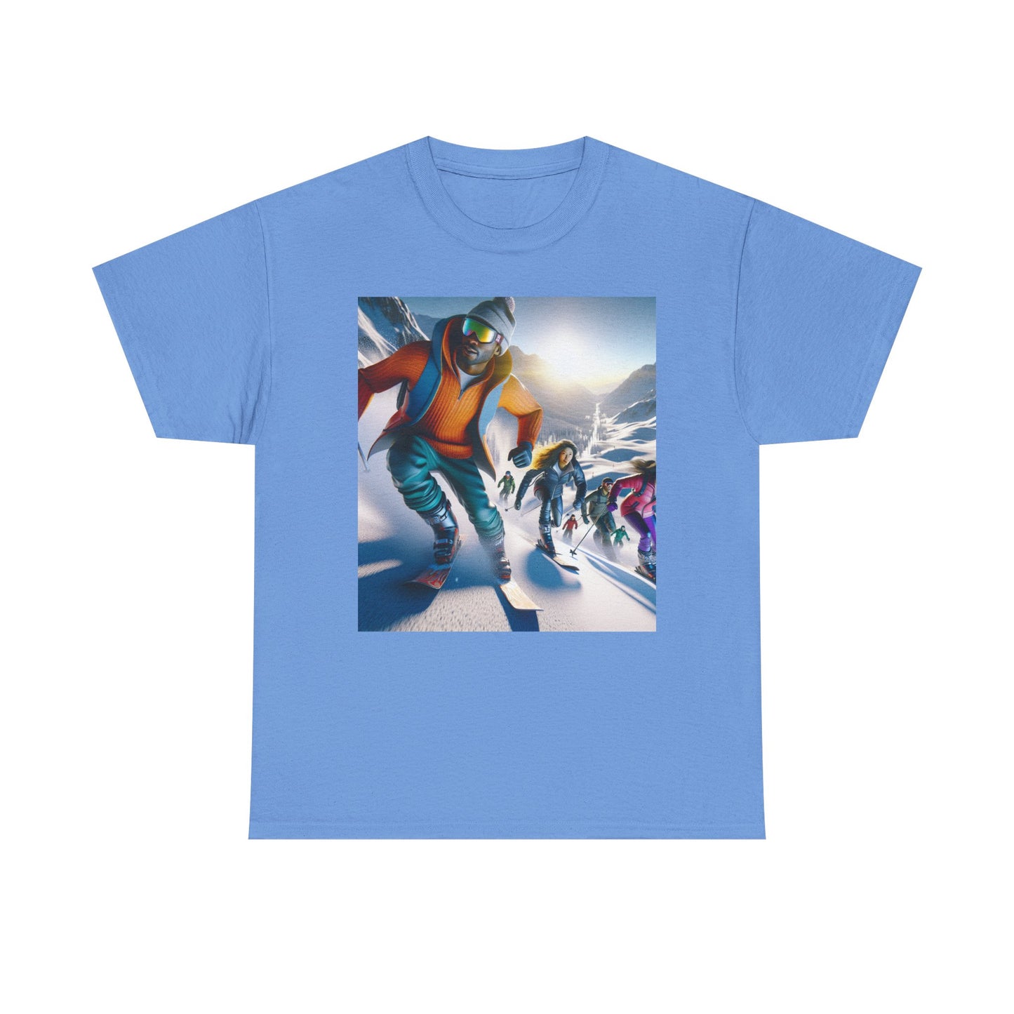 Skiing Women's Heavy Cotton Tee