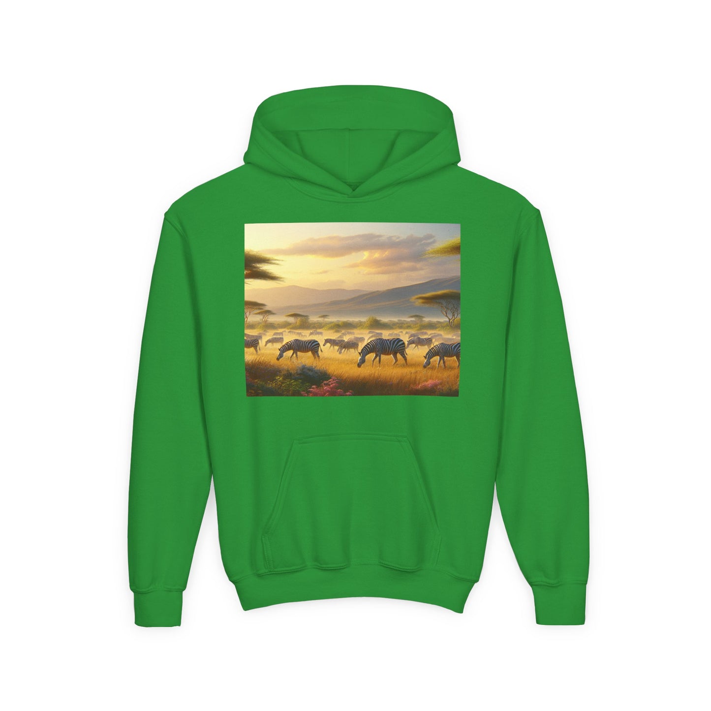 Zebras Youth Hoodie - Heavy Blend Sweatshirt