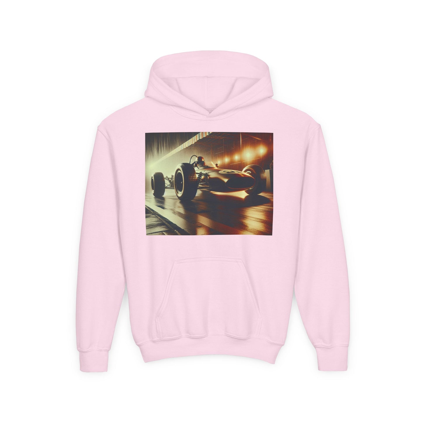 Vintage F1 Youth Hoodie - Heavy Blend Sweatshirt