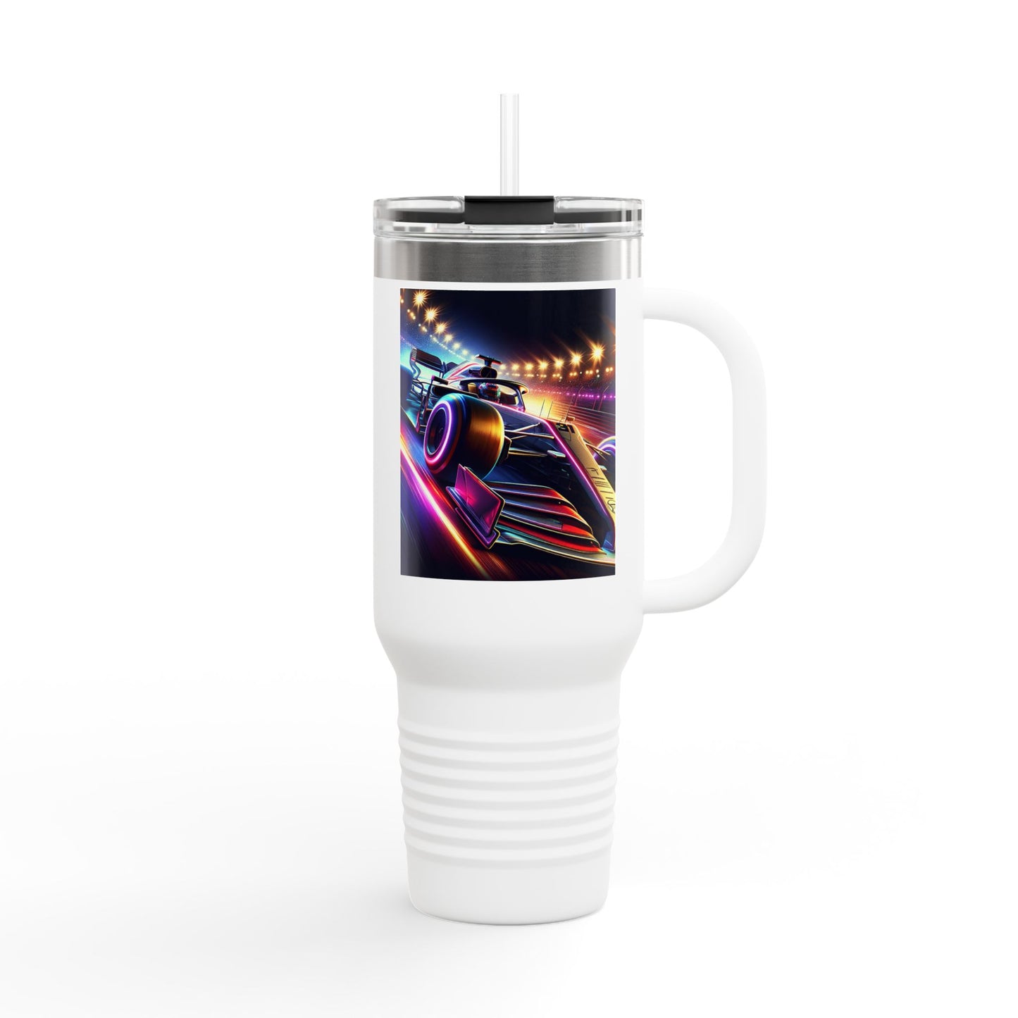 Vintage F1 Insulated Travel Mug, 40oz, Perfect for Fans, Sports Events, Coffee, Tea, Water