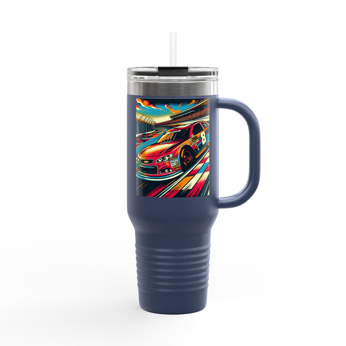 Vintage NASCAR Insulated Travel Mug, 40oz, Perfect for Fans, Sports Events, Coffee, Tea, Water