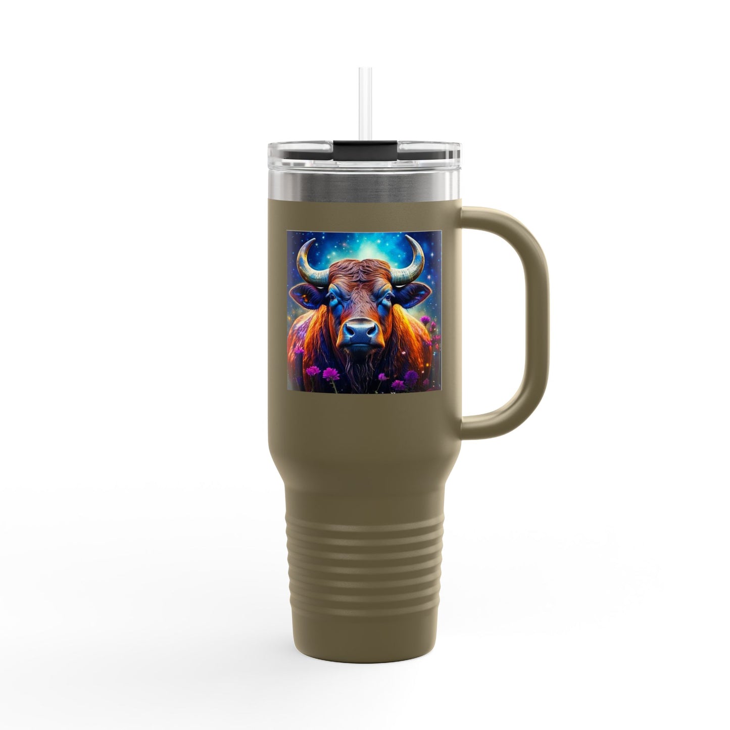 Taurus Insulated Travel Mug, 40oz, Perfect for Zodiac Fans, Coffee, Tea, Water