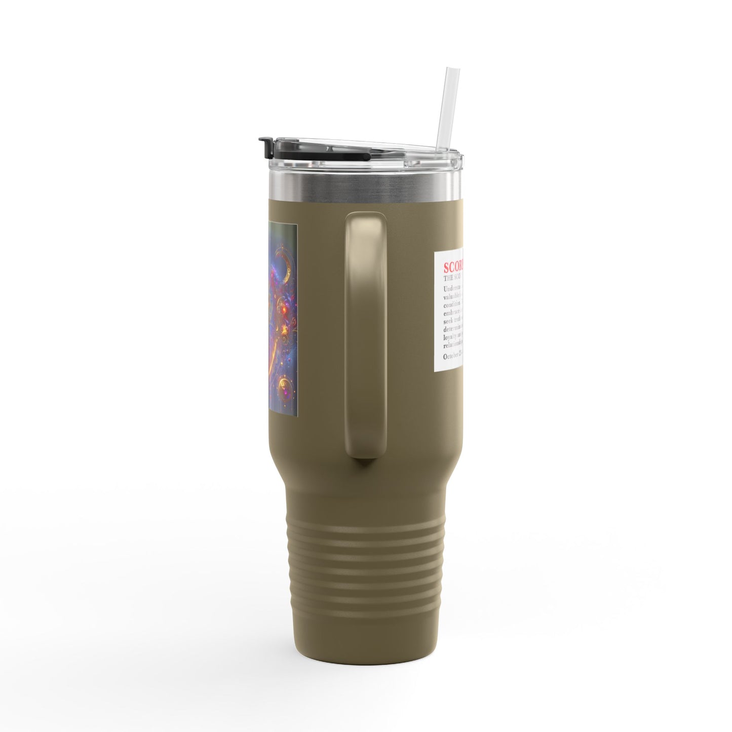 Scorpio Insulated Travel Mug, 40oz, Perfect for Zodiac Fans, Coffee, Tea, Water