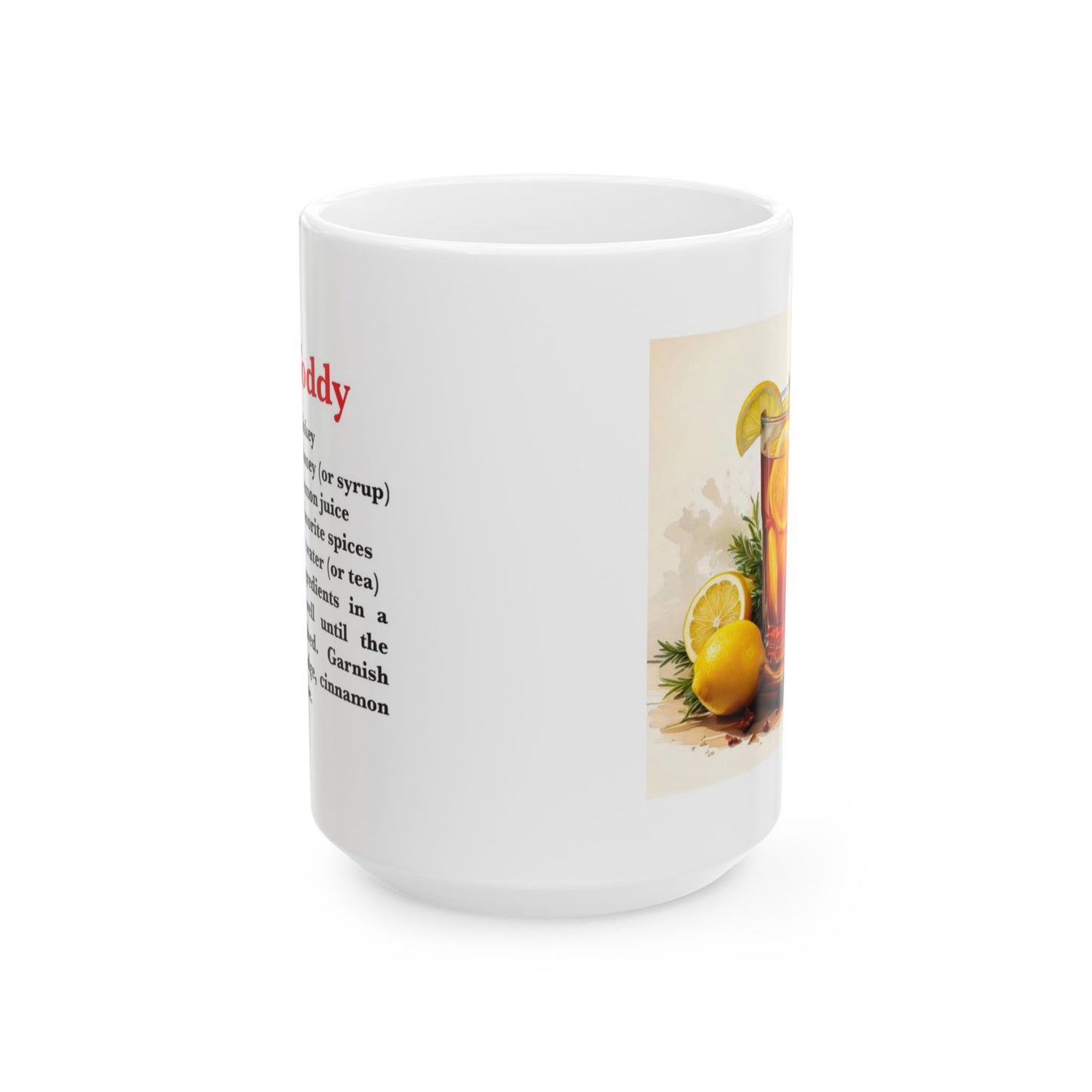 Hot Toddy Ceramic Recipe Mug