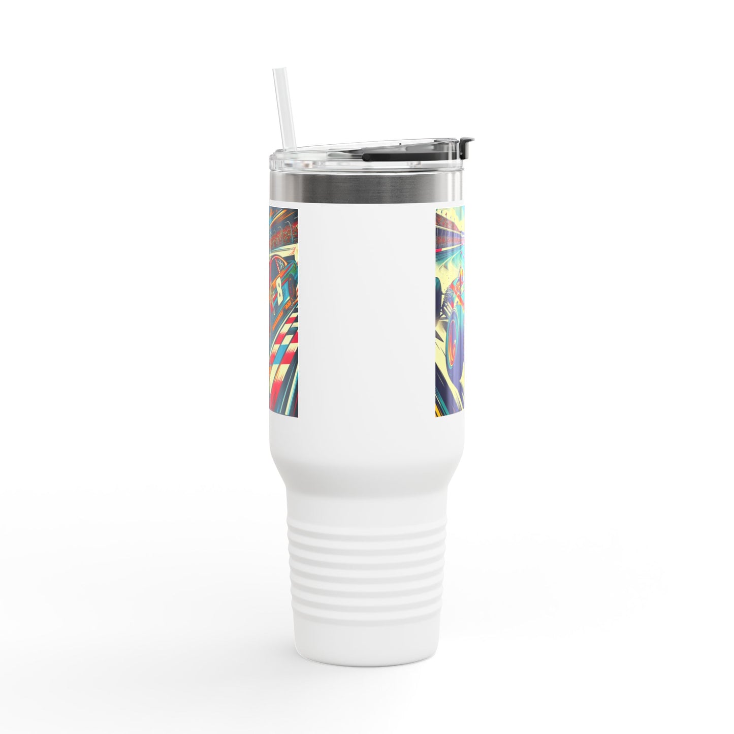 Vintage F1 Insulated Travel Mug, 40oz, Perfect for Fans, Sports Events, Coffee, Tea, Water