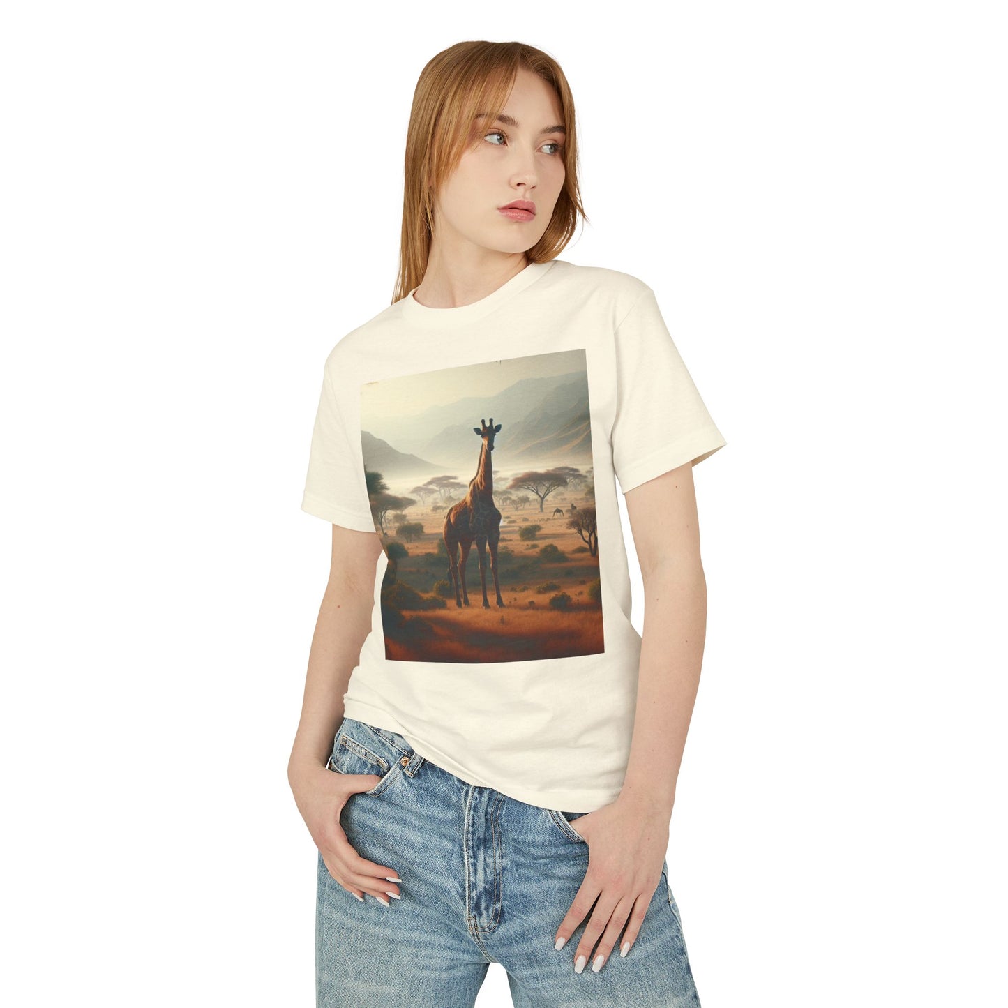 Giraffes Heavyweight Tee - Unisex Garment-Dyed Shirt