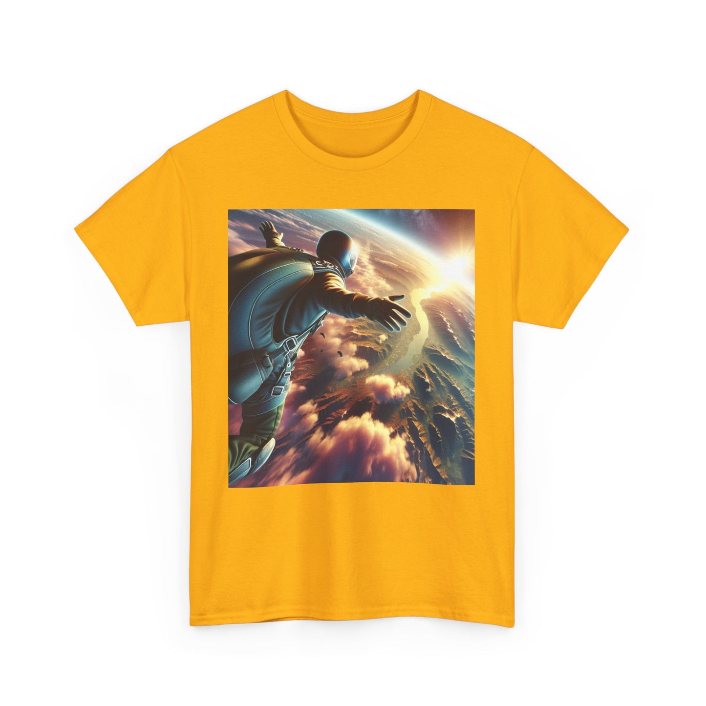 Cosmic Adventure Unisex Heavy Cotton Tee - Space Graphic Shirt