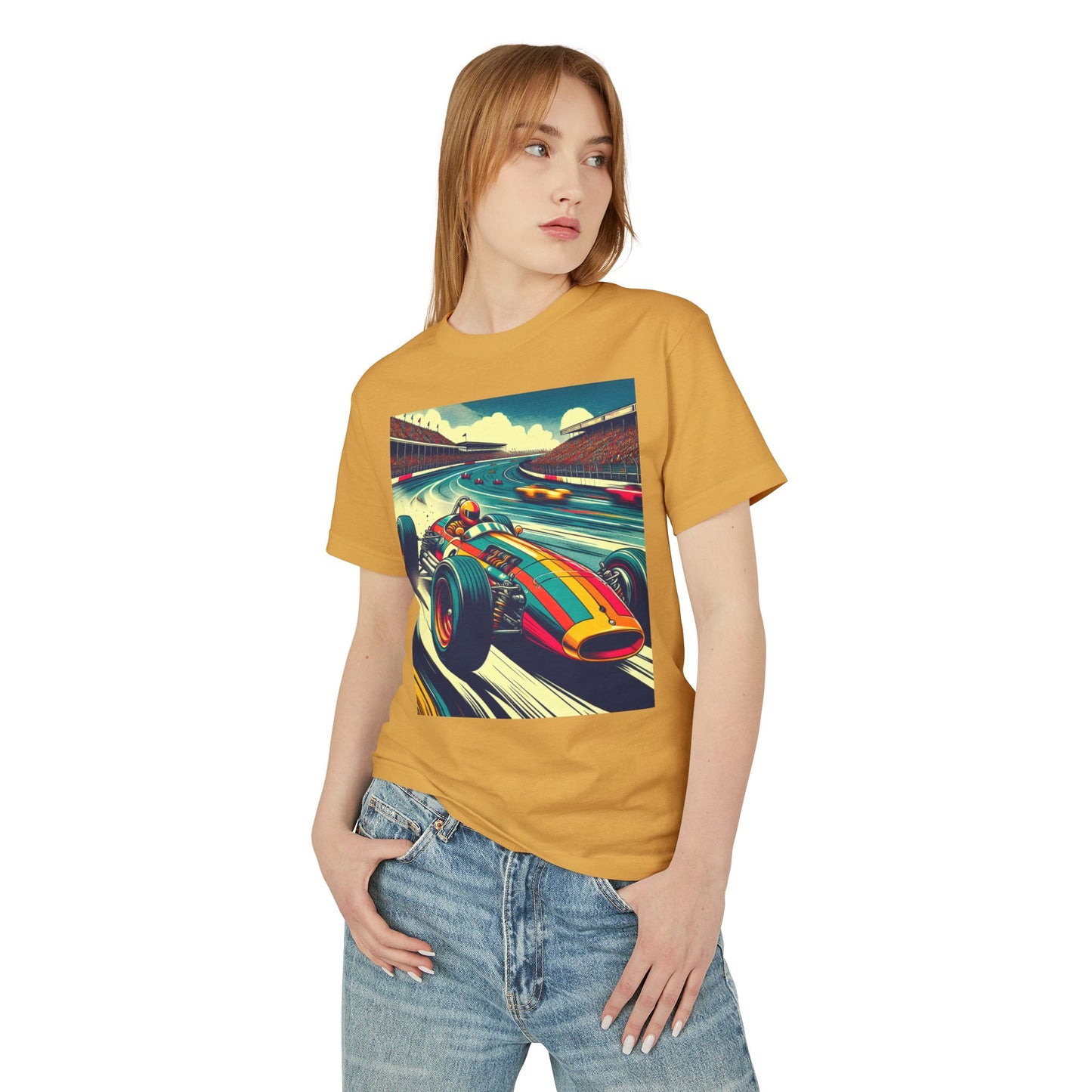 Vintage F1 Heavyweight Tee - Unisex Garment-Dyed Shirt
