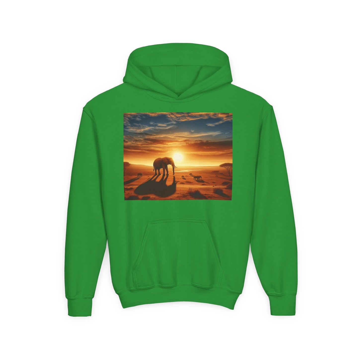 Elephants Youth Hoodie - Heavy Blend Sweatshirt