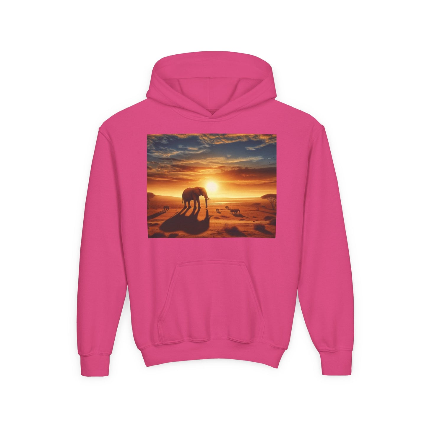 Elephants Youth Hoodie - Heavy Blend Sweatshirt