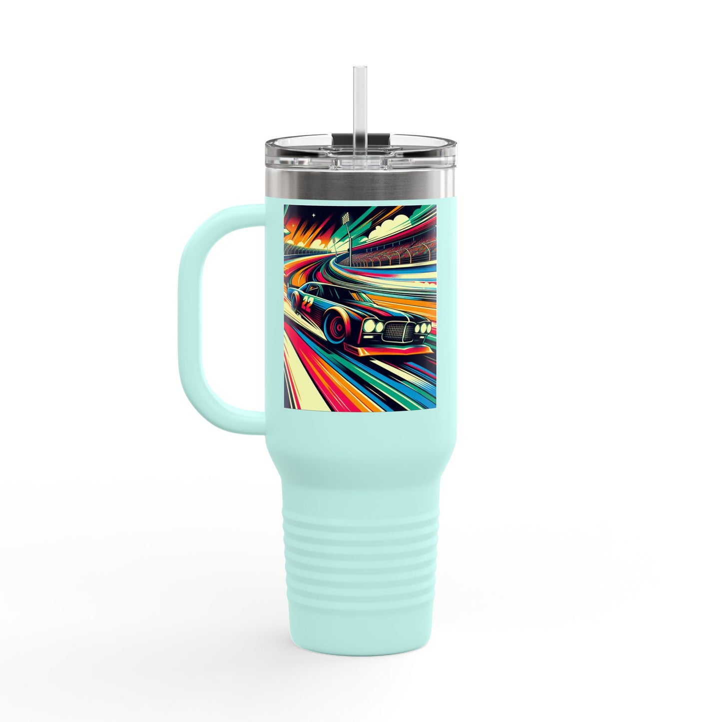 Vintage NASCAR Insulated Travel Mug, 40oz, Perfect for Fans, Sports Events, Coffee, Tea, Water