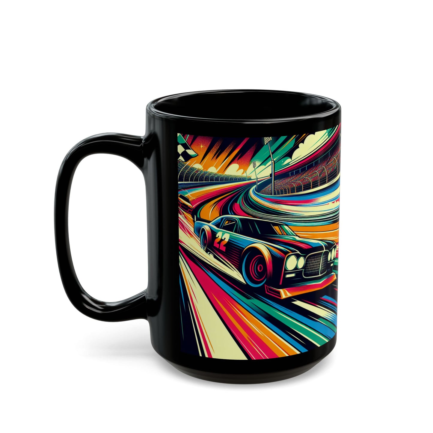 Racing Enthusiast Mug | Vibrant NASCAR Design | Perfect Gift for Car Lovers, Motorsport Decor, Father's Day, Birthday