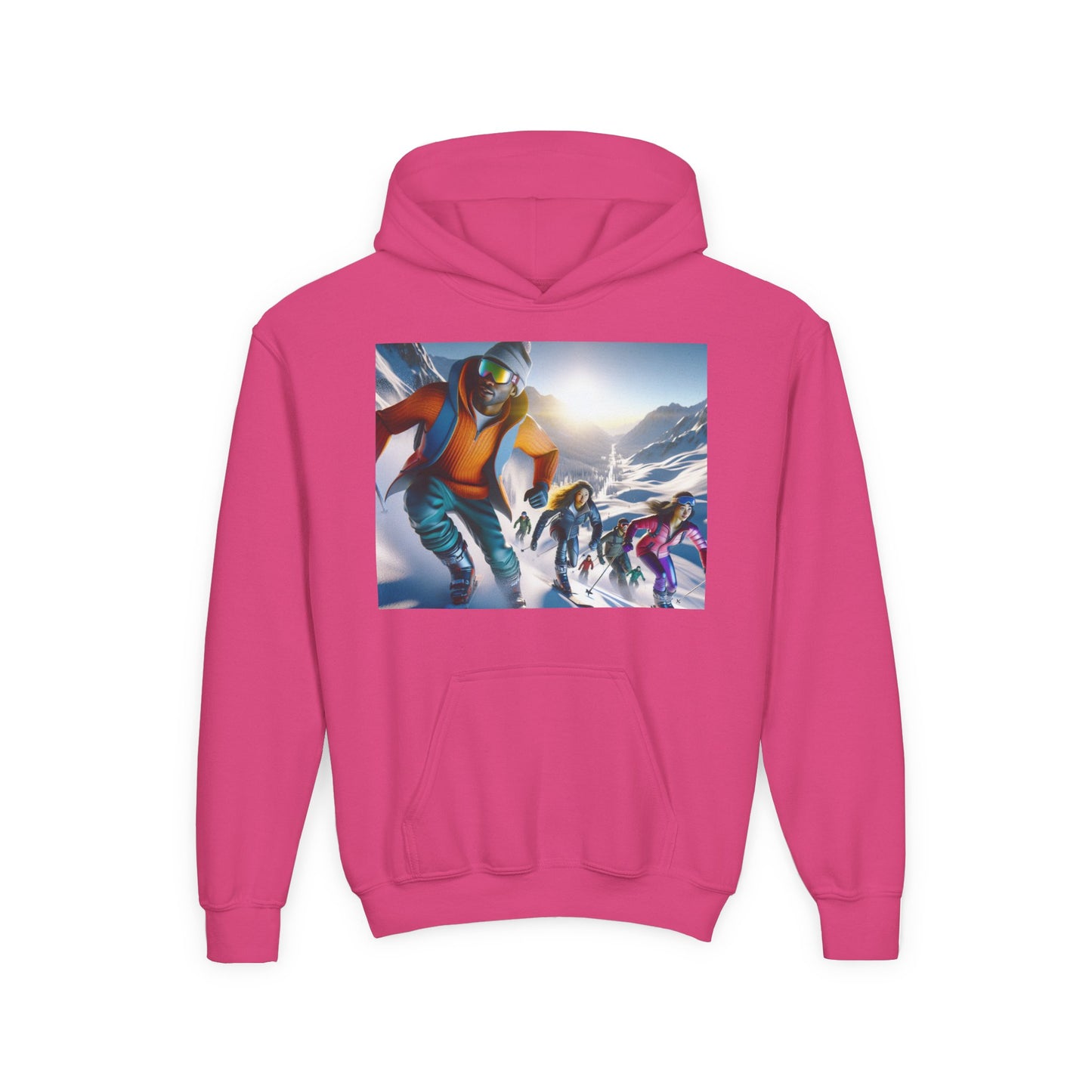 Skiing Youth Hoodie - Heavy Blend Sweatshirt