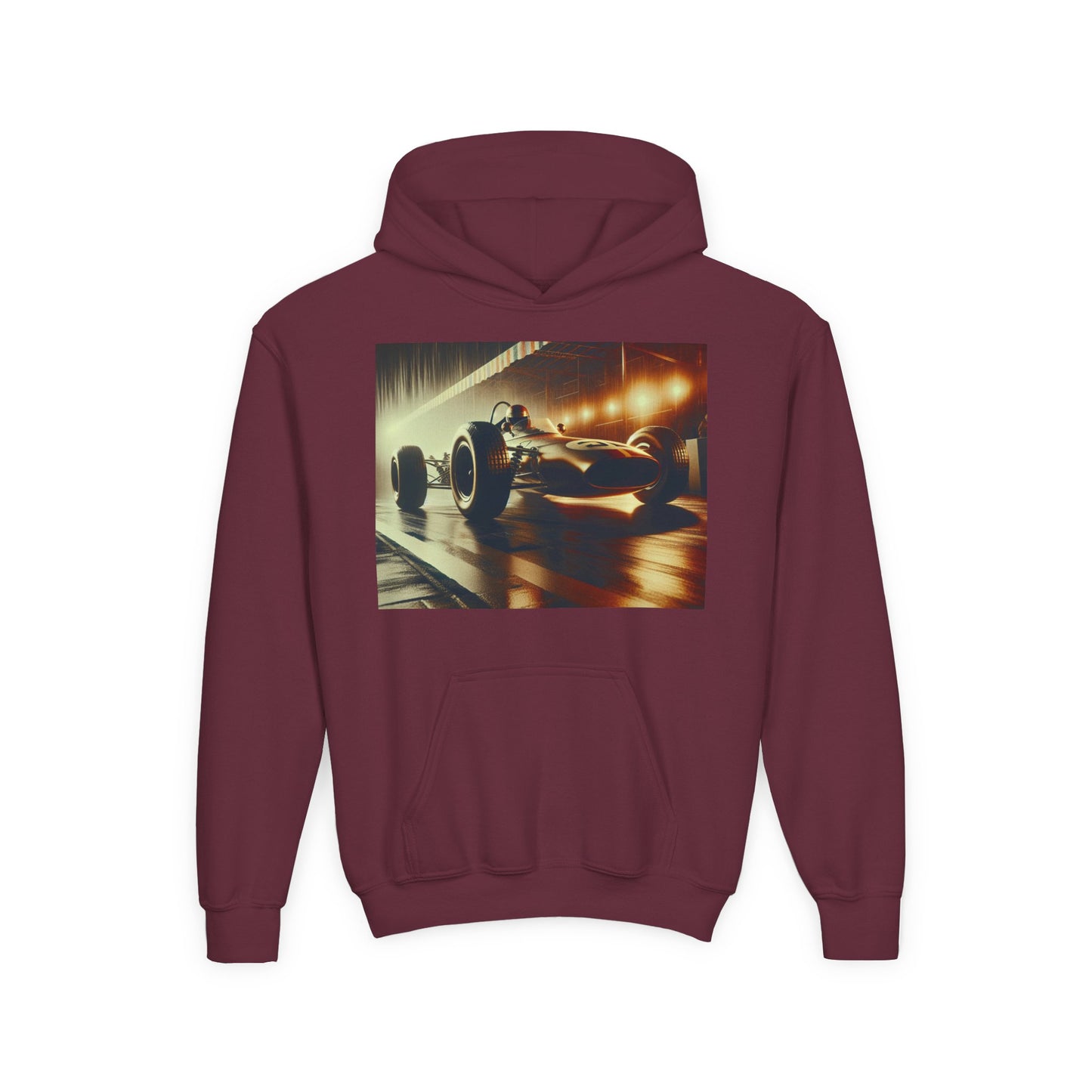 Vintage F1 Youth Hoodie - Heavy Blend Sweatshirt
