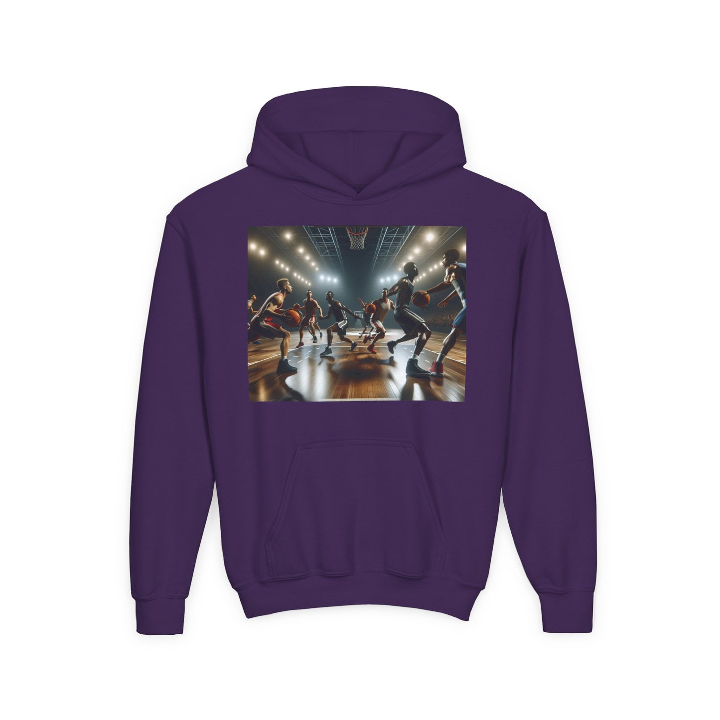 Basketball Youth Hoodie - Heavy Blend Sweatshirt