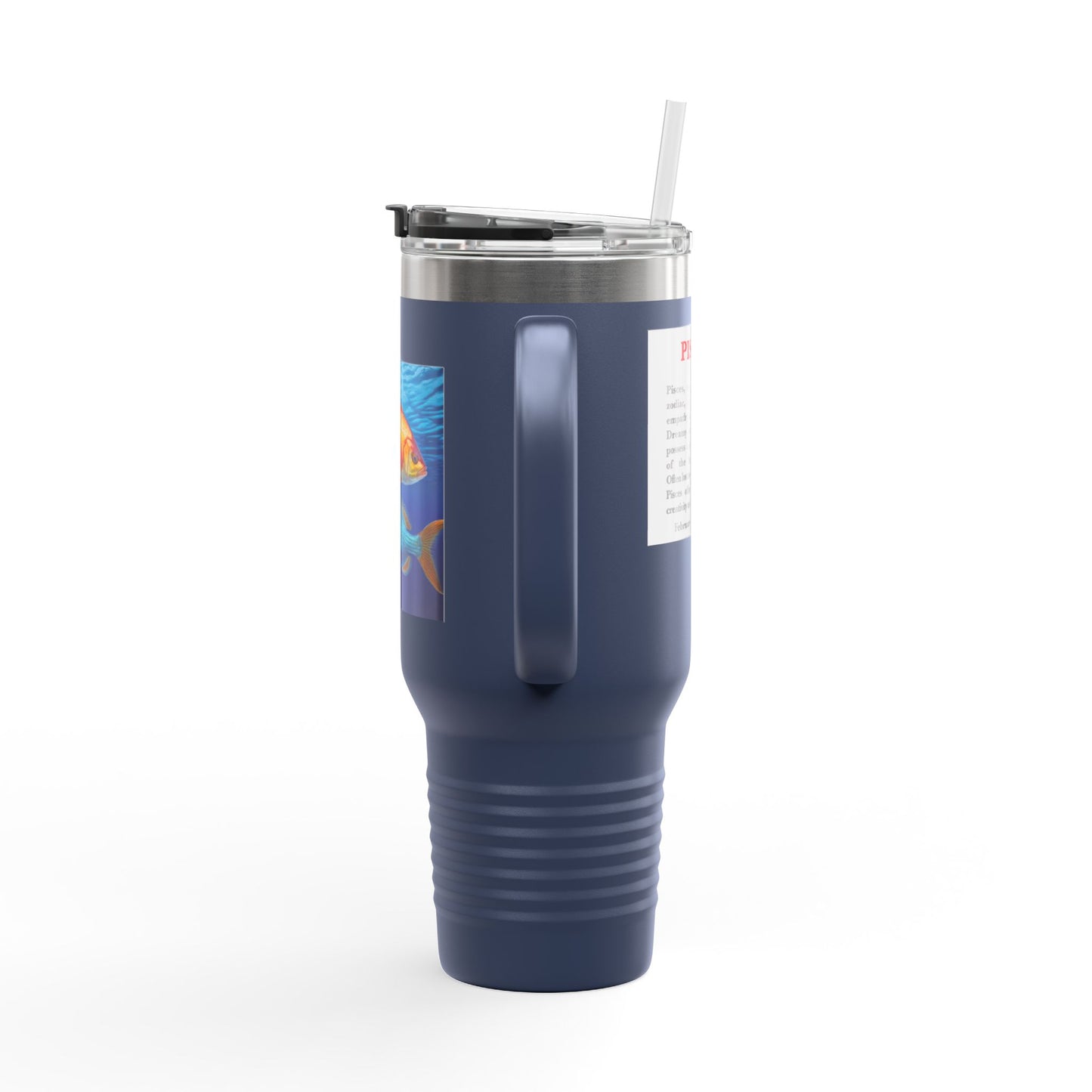 Pisces Insulated Travel Mug, 40oz, Perfect for Zodiac Fans, Coffee, Tea, Water
