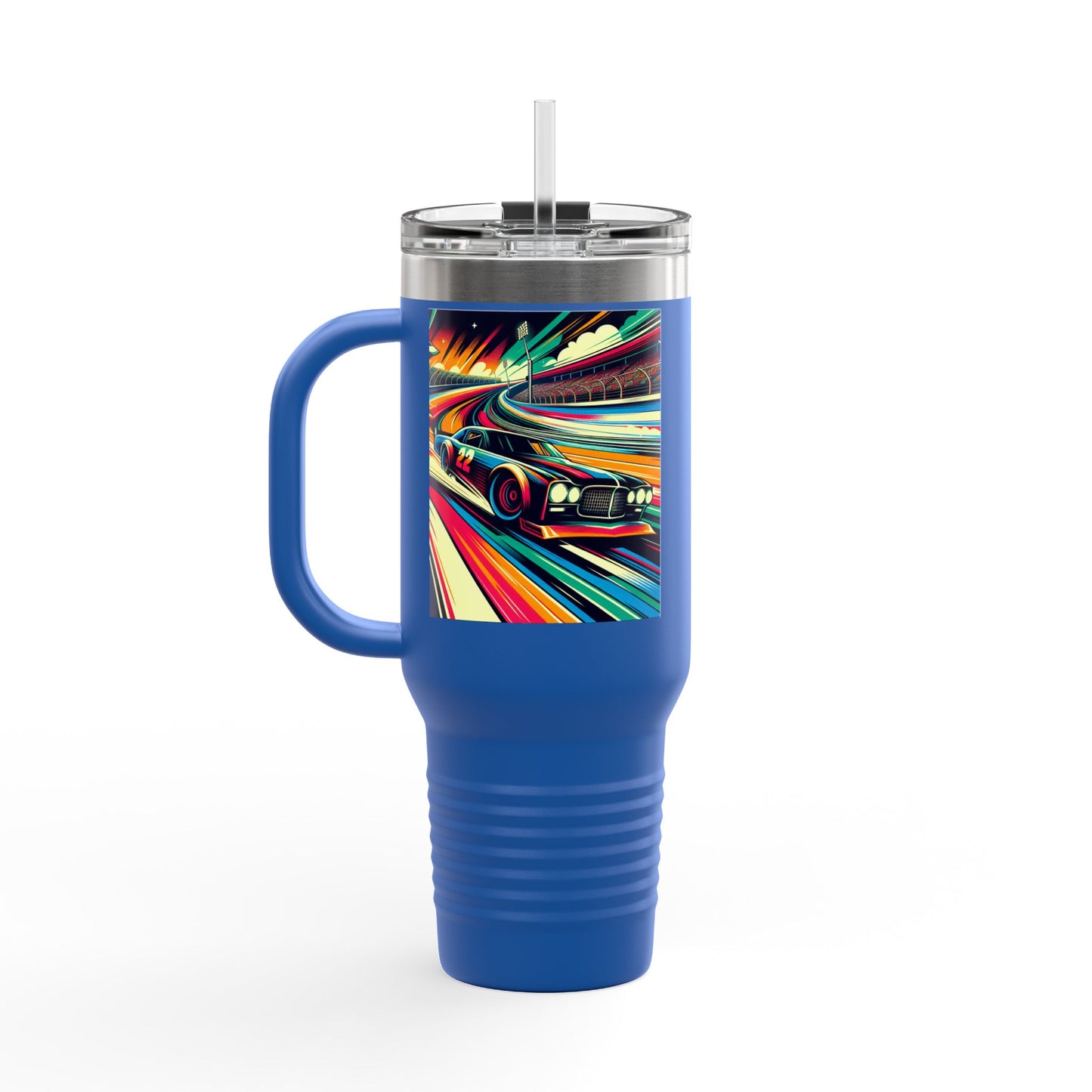 Vintage NASCAR Insulated Travel Mug, 40oz, Perfect for Fans, Sports Events, Coffee, Tea, Water