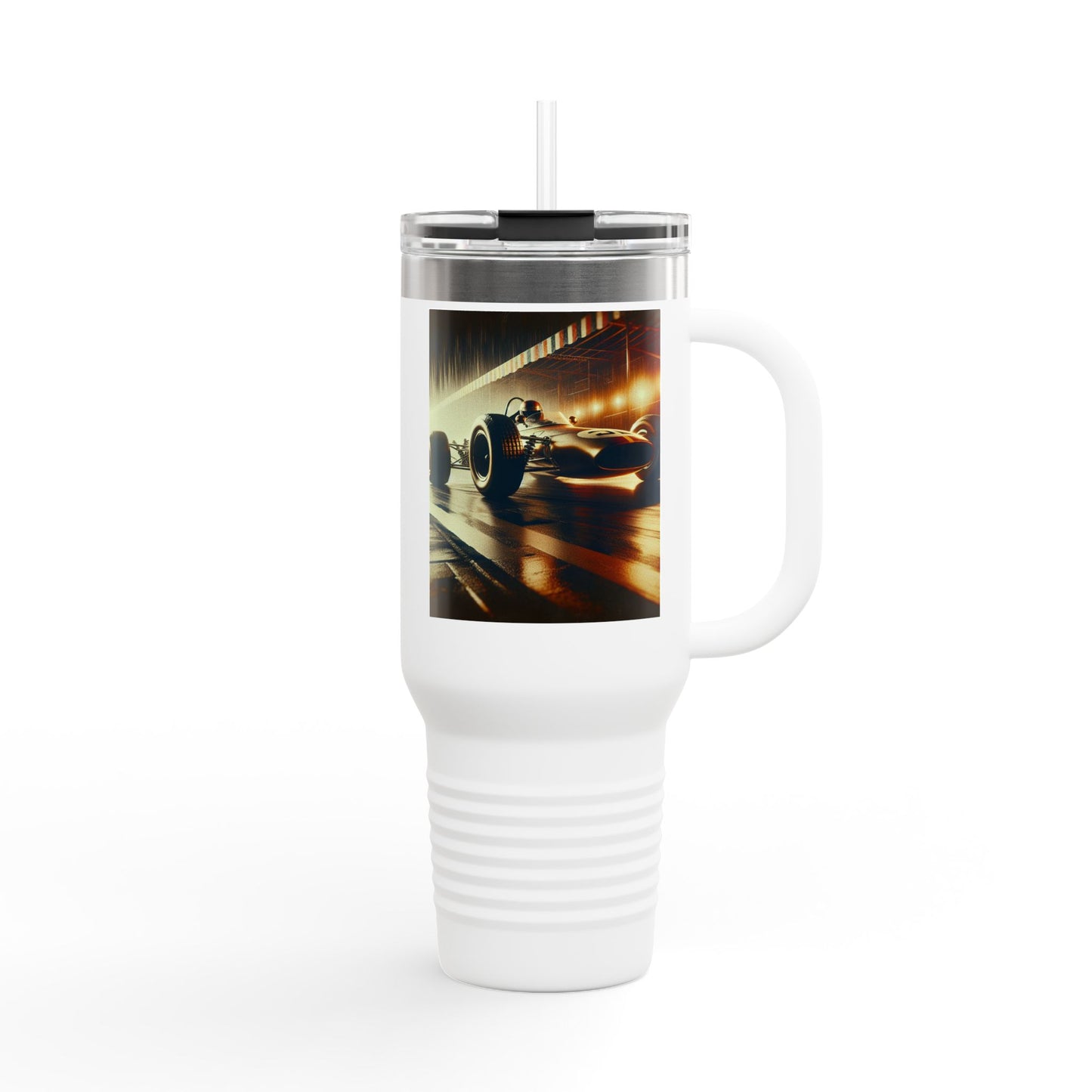 Vintage F1 Insulated Travel Mug, 40oz, Perfect for Fans, Sports Events, Coffee, Tea, Water