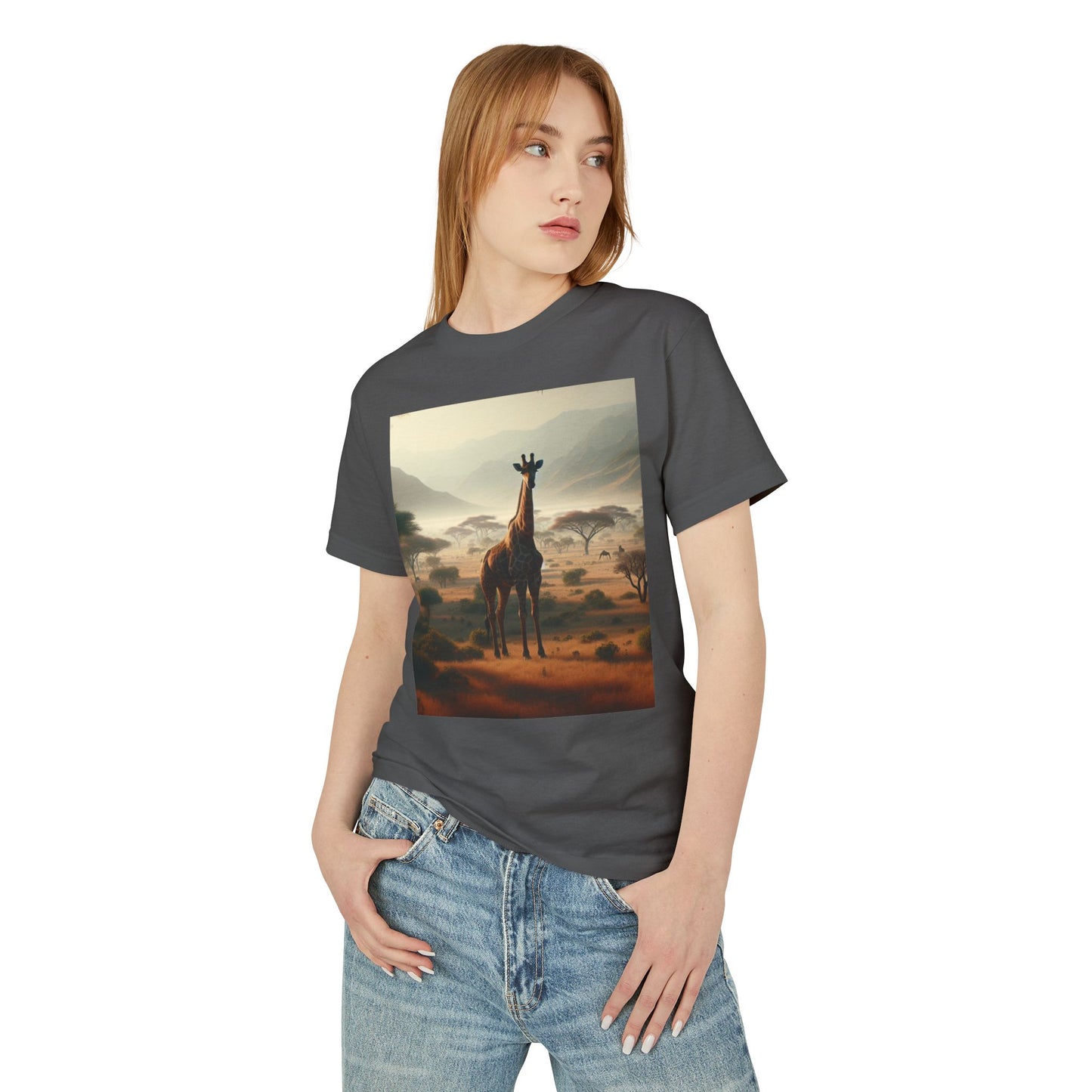 Giraffes Heavyweight Tee - Unisex Garment-Dyed Shirt