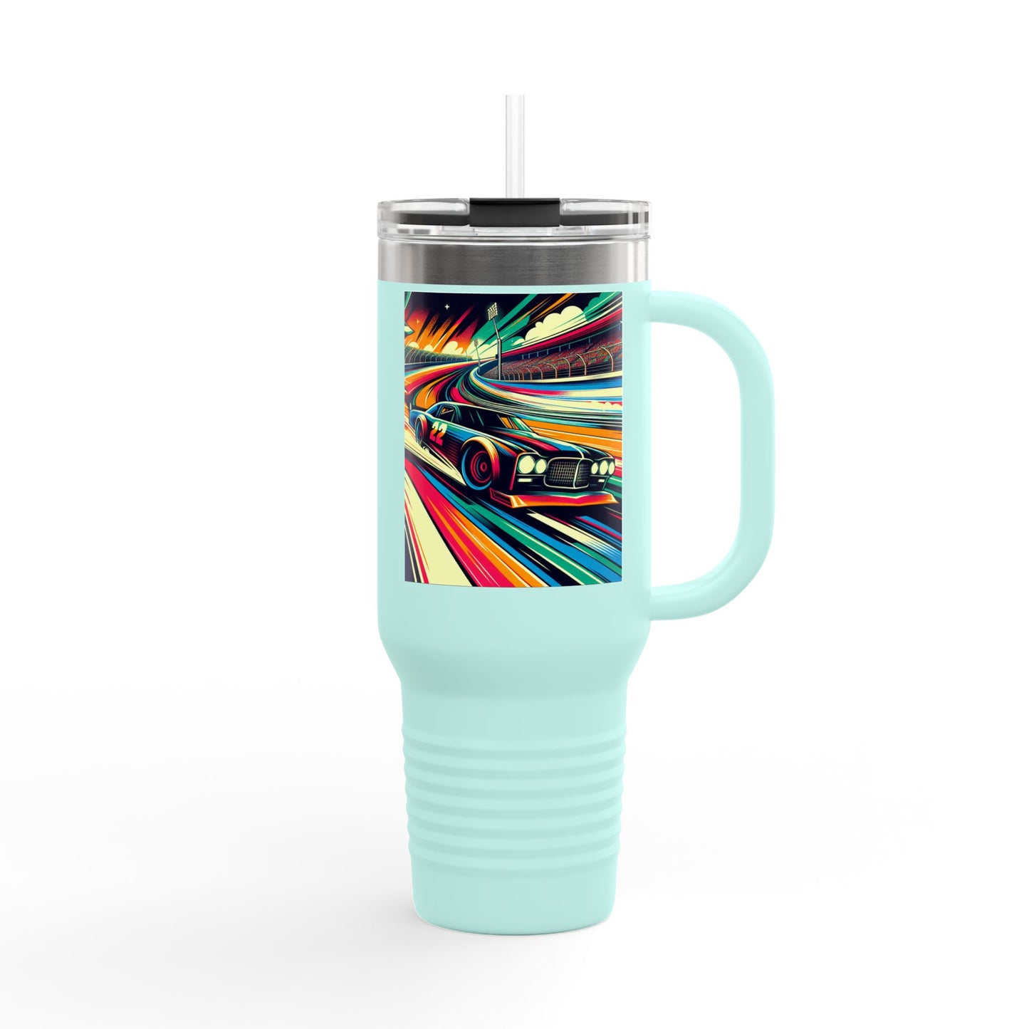 Vintage NASCAR Insulated Travel Mug, 40oz, Perfect for Fans, Sports Events, Coffee, Tea, Water