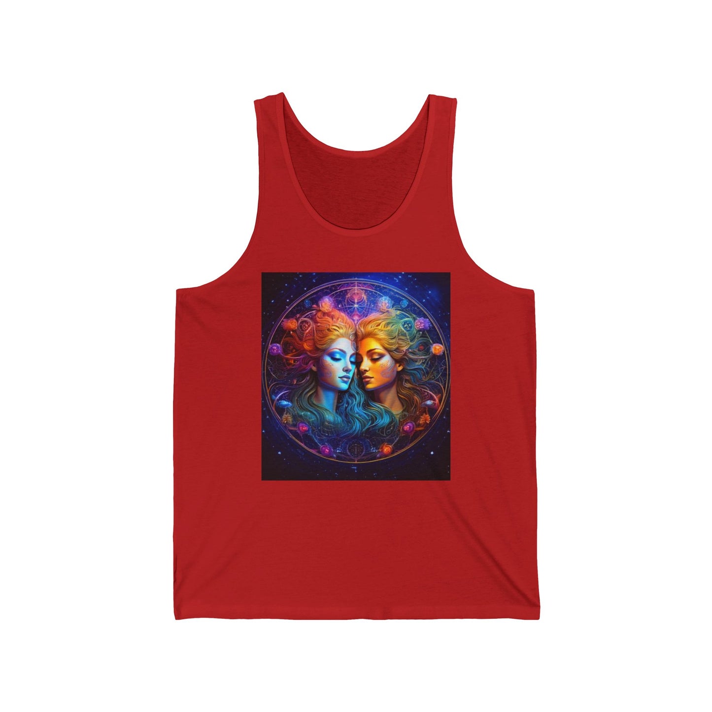 Gemini Unisex Jersey Tank Top - Perfect for Festivals & Casual Wear