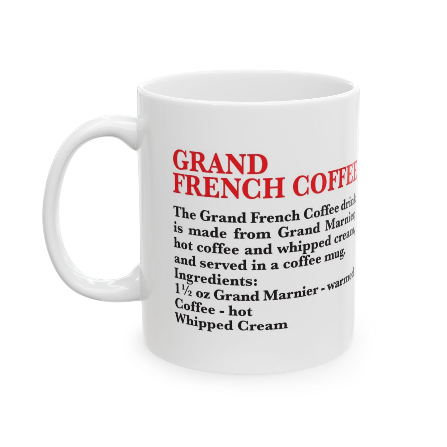 Grand French Coffee Ceramic Recipe Mug