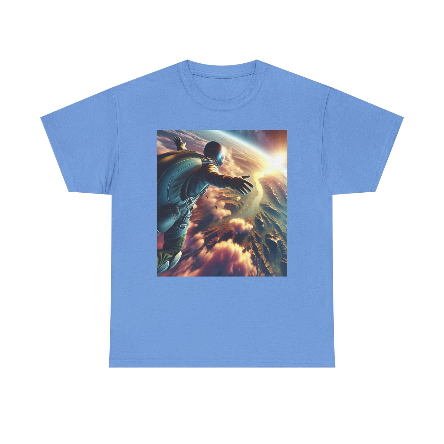 Cosmic Adventure Unisex Heavy Cotton Tee - Space Graphic Shirt