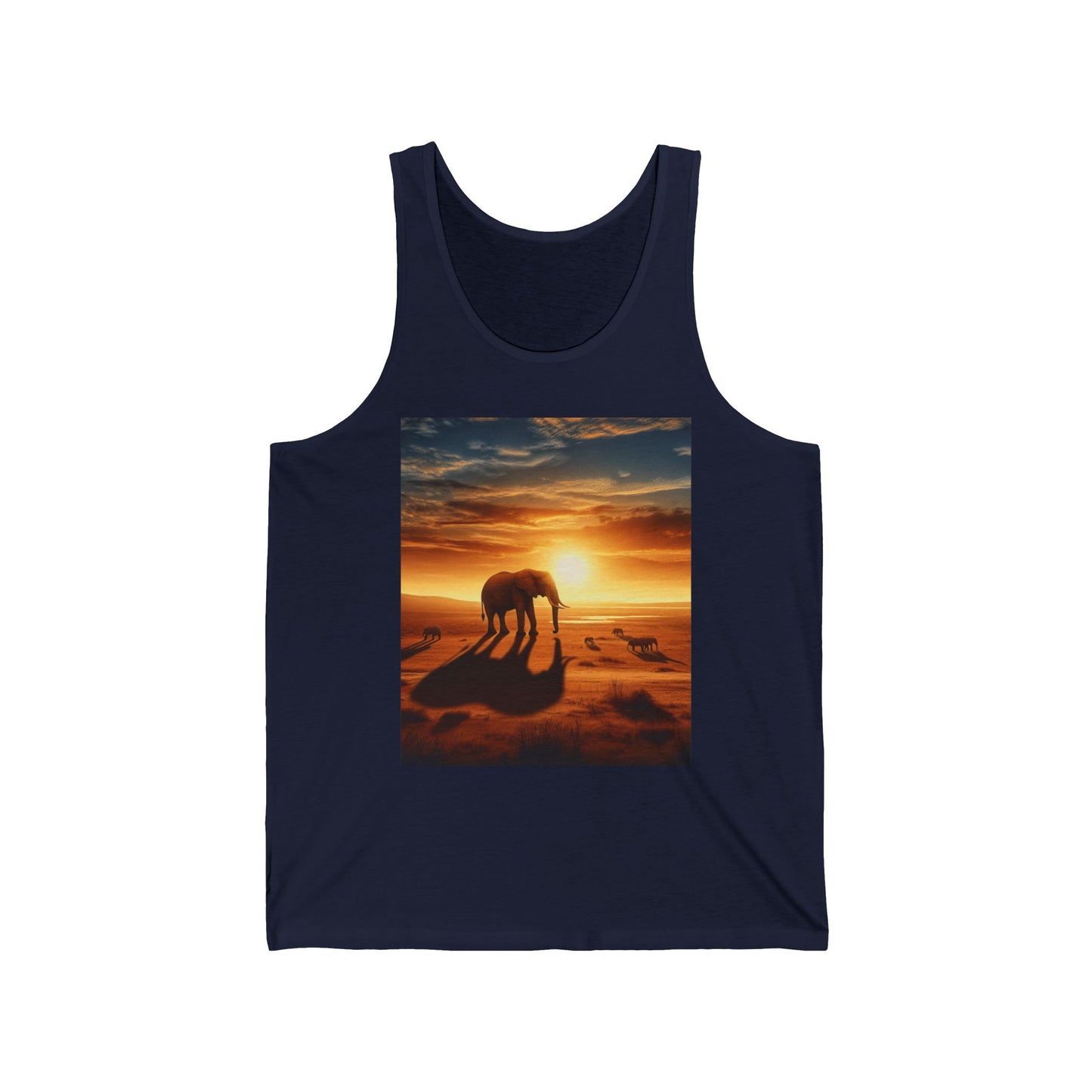 Elephants Unisex Jersey Tank Top - Perfect for Festivals & Casual Wear