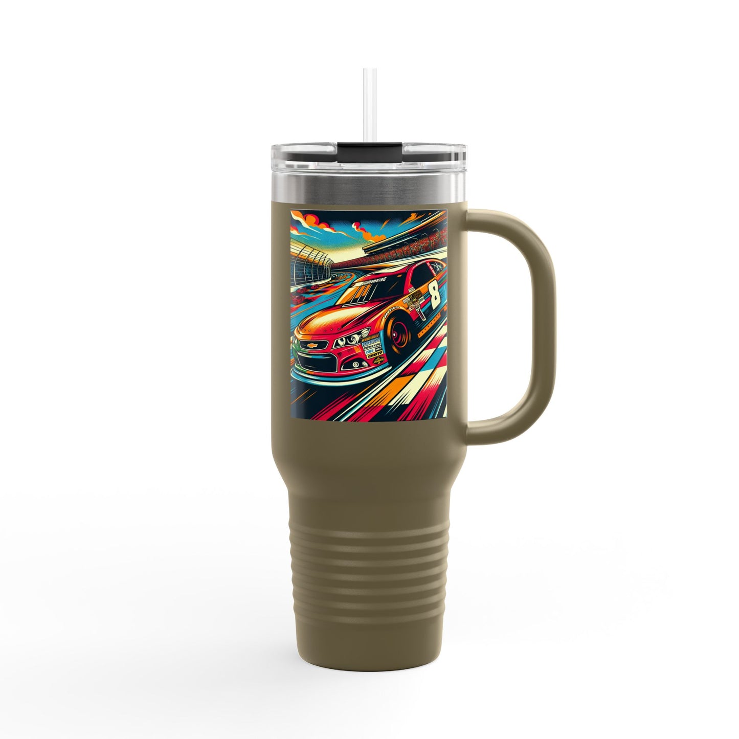 Vintage NASCAR Insulated Travel Mug, 40oz, Perfect for Fans, Sports Events, Coffee, Tea, Water