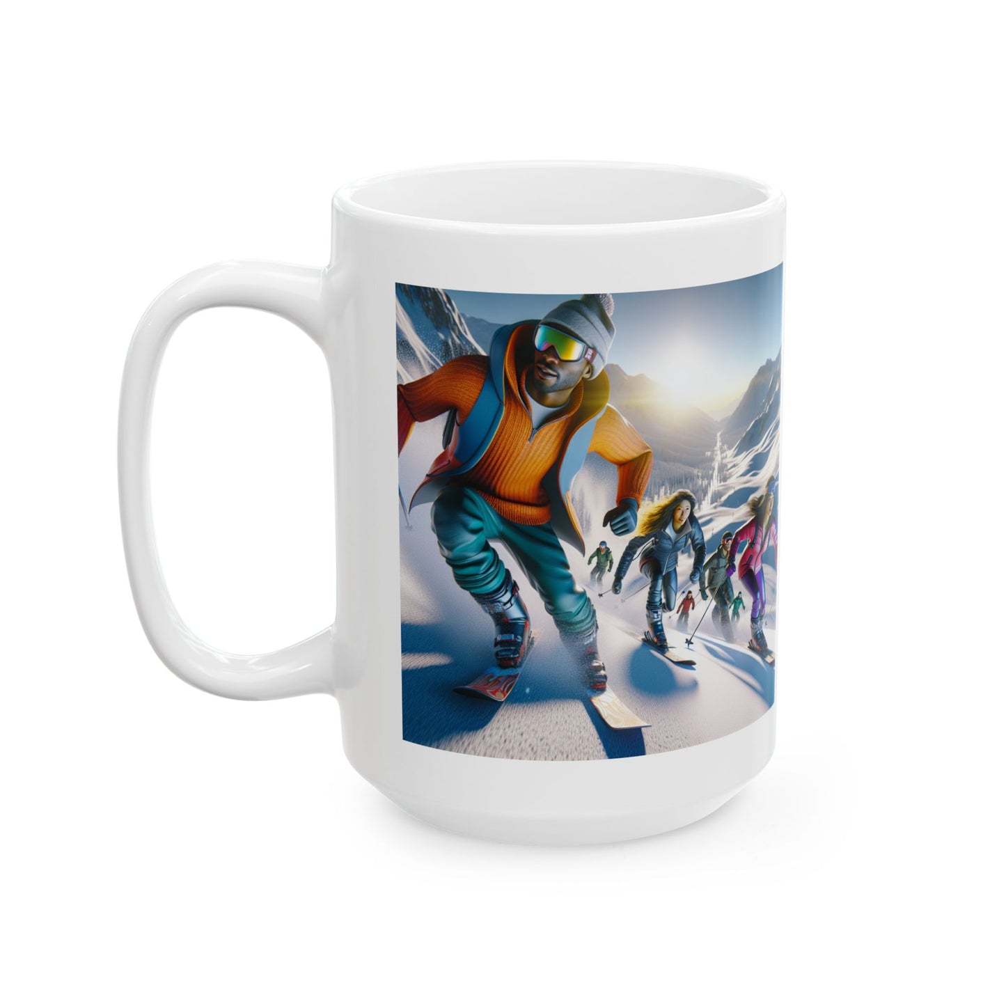Skiing Ceramic Mug