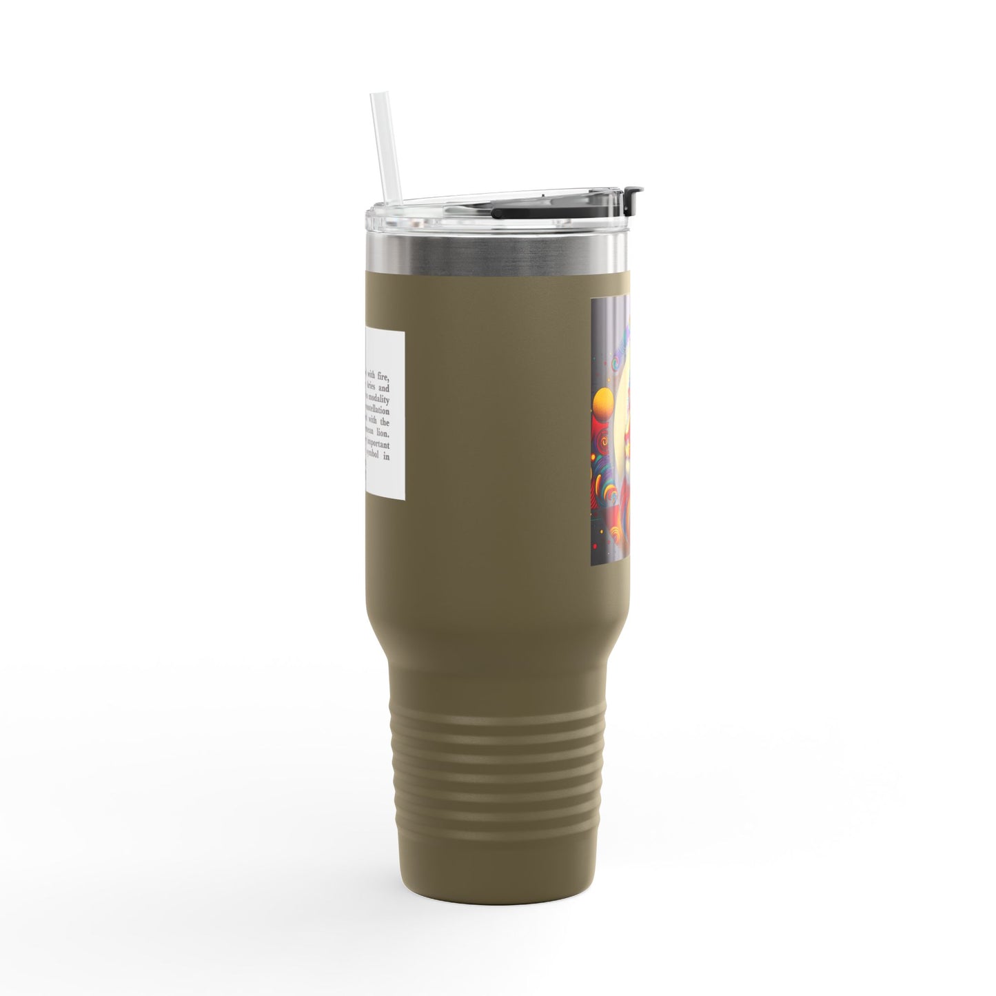 Leo Insulated Travel Mug, 40oz, Perfect for Zodiac Fans, Coffee, Tea, Water
