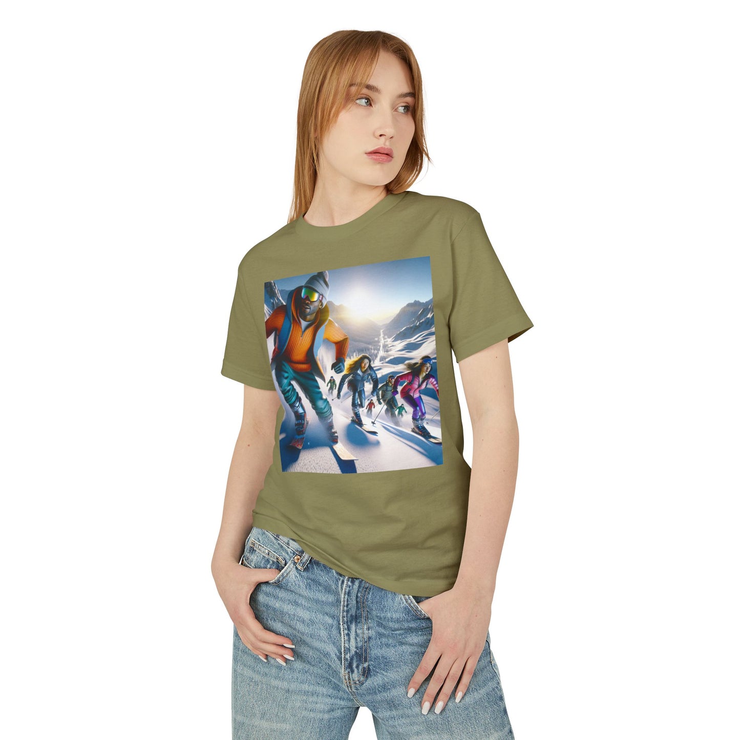 Skiing Heavyweight Tee - Unisex Garment-Dyed Shirt
