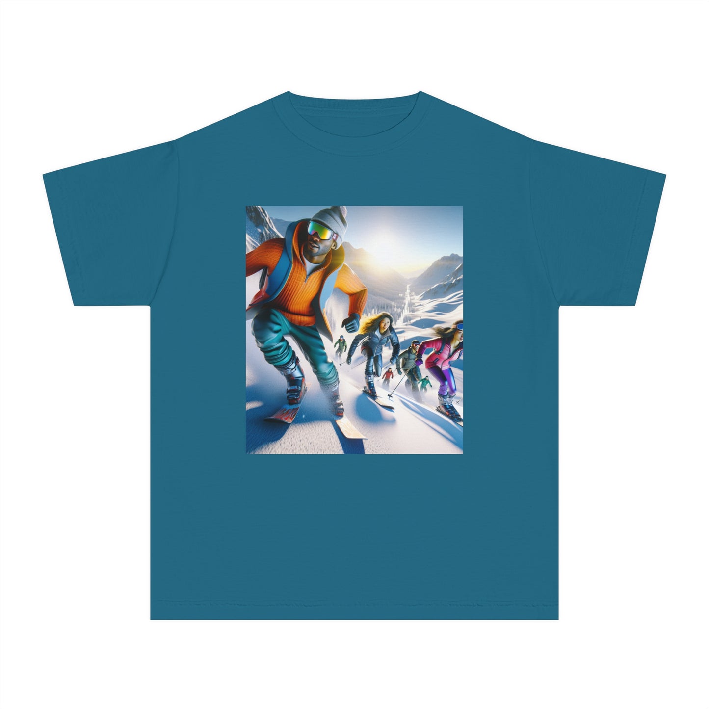 Skiing Youth Midweight Tee