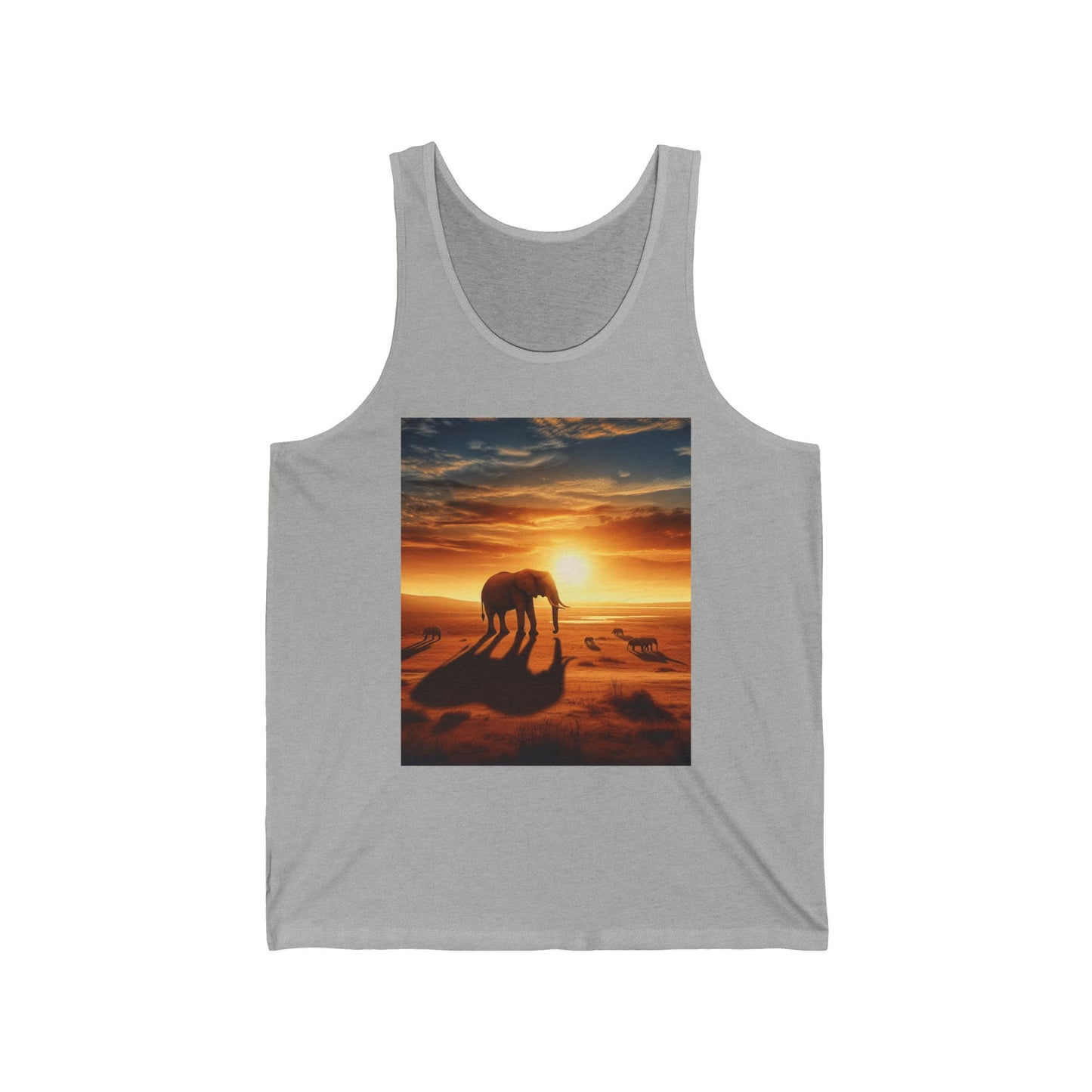 Elephants Unisex Jersey Tank Top - Perfect for Festivals & Casual Wear