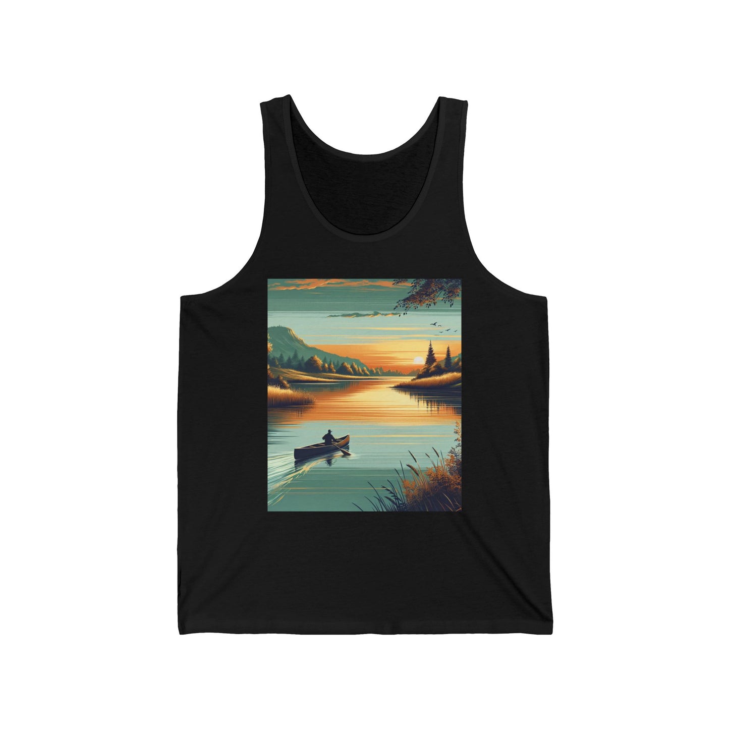 Canoeing Unisex Jersey Tank Top - Perfect for Festivals & Casual Wear