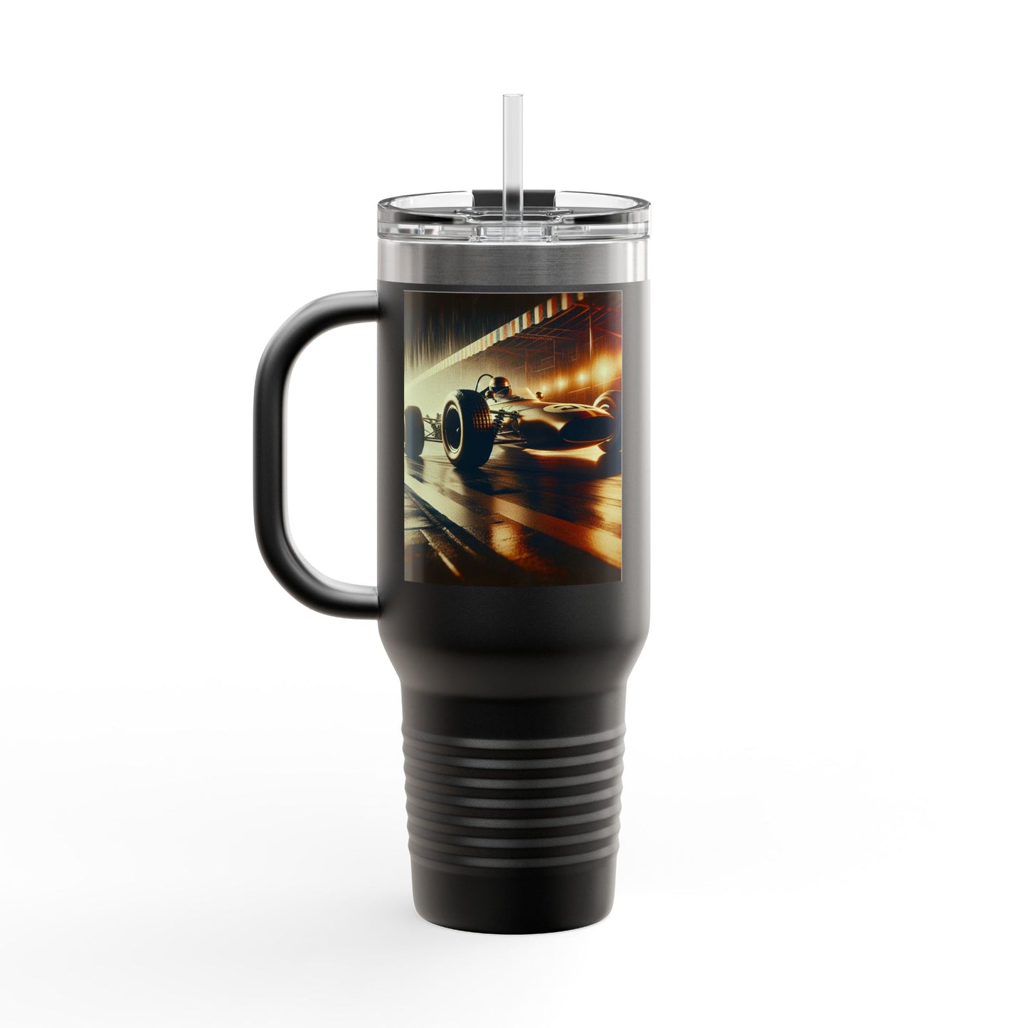 Vintage F1 Insulated Travel Mug, 40oz, Perfect for Fans, Sports Events, Coffee, Tea, Water