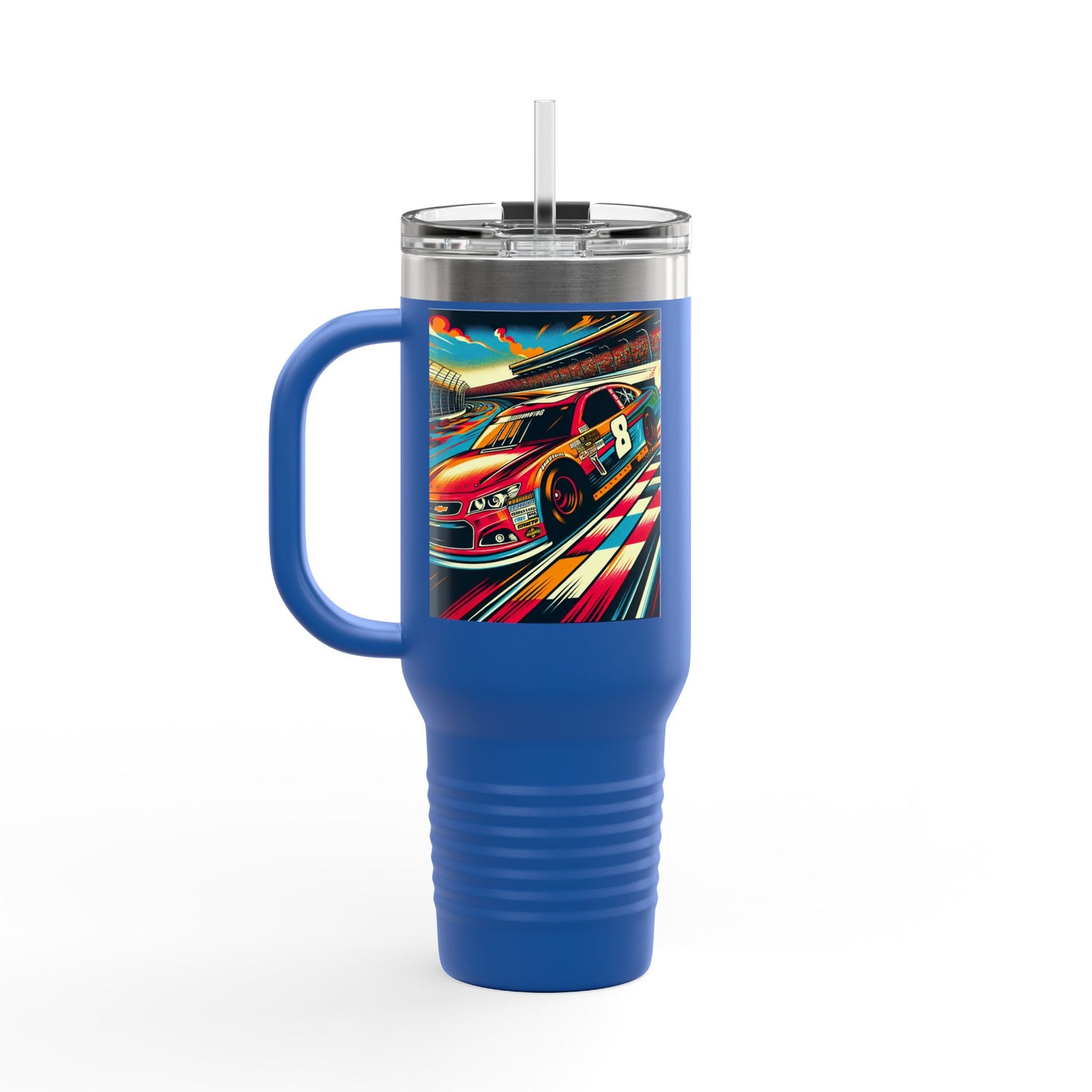 Vintage F1 Insulated Travel Mug, 40oz, Perfect for Fans, Sports Events, Coffee, Tea, Water